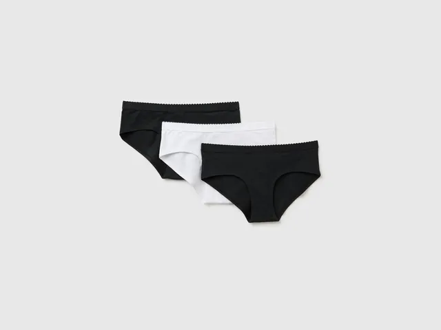 United Colors of Benetton Slip donna cotone tris 3 pezzi
