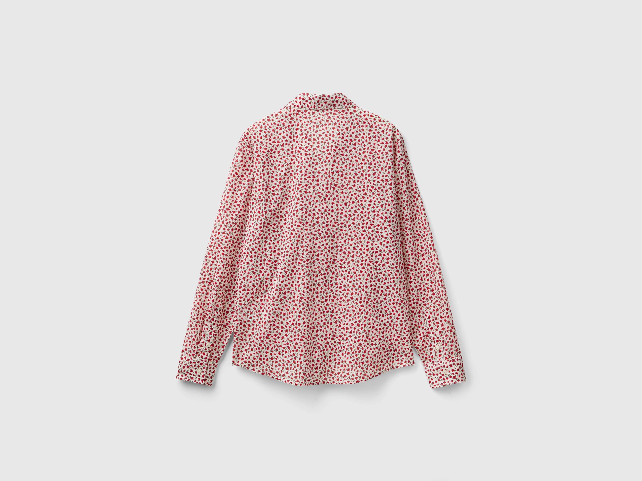 United Colors of Benetton Camicia fantasia cotone manica lunga