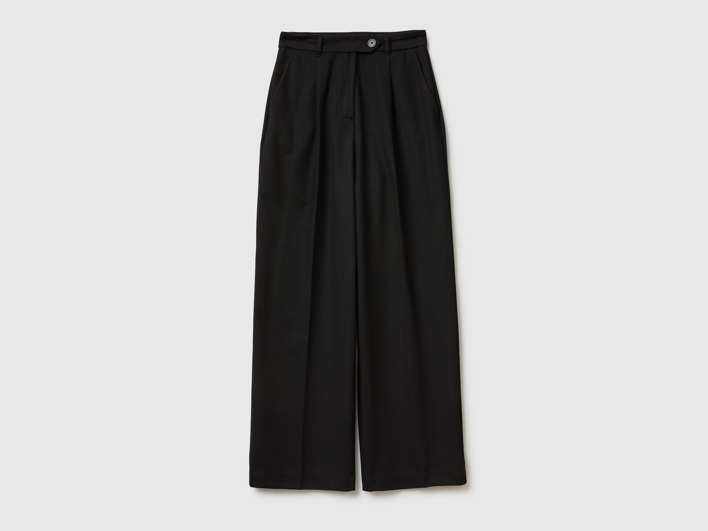 United Colors of Benetton Wide pantaloni flanella gamba larga 42
