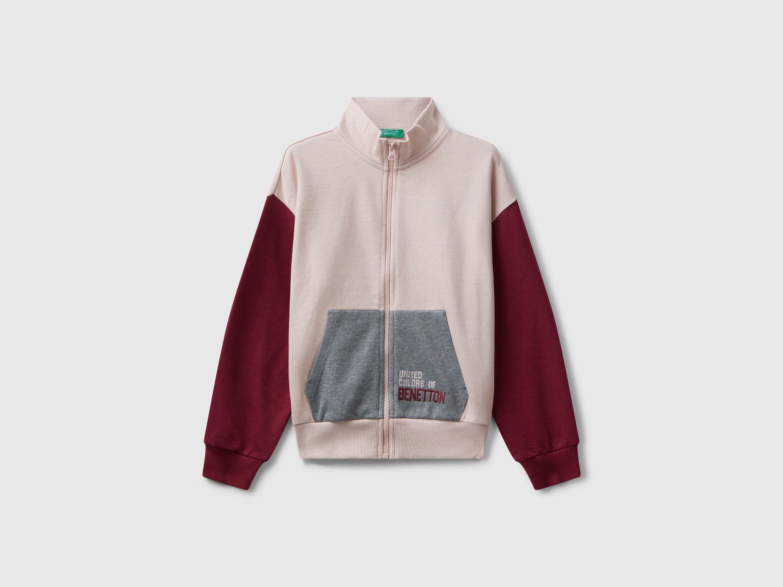 United Colors of Benetton Zip-up sweatshirt felpa zip cotone collo alto