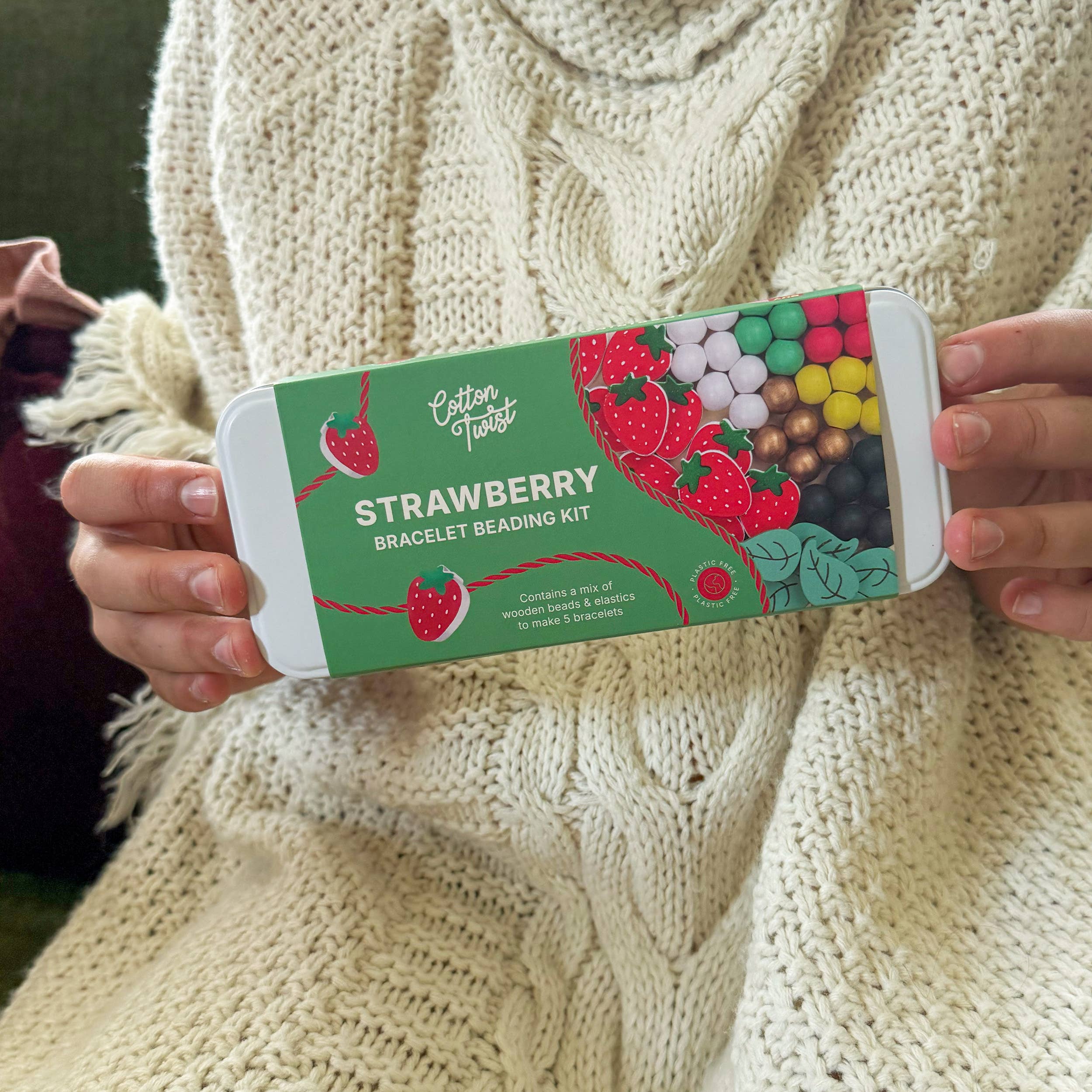 Cotton Twist Strawberry kit braccialetti legno 5 pezzi
