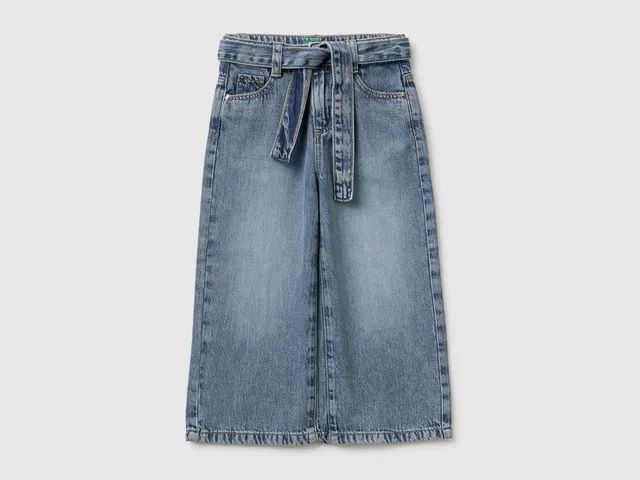 United Colors of Benetton jeans larghi con cintura cotone bimbo 82-116