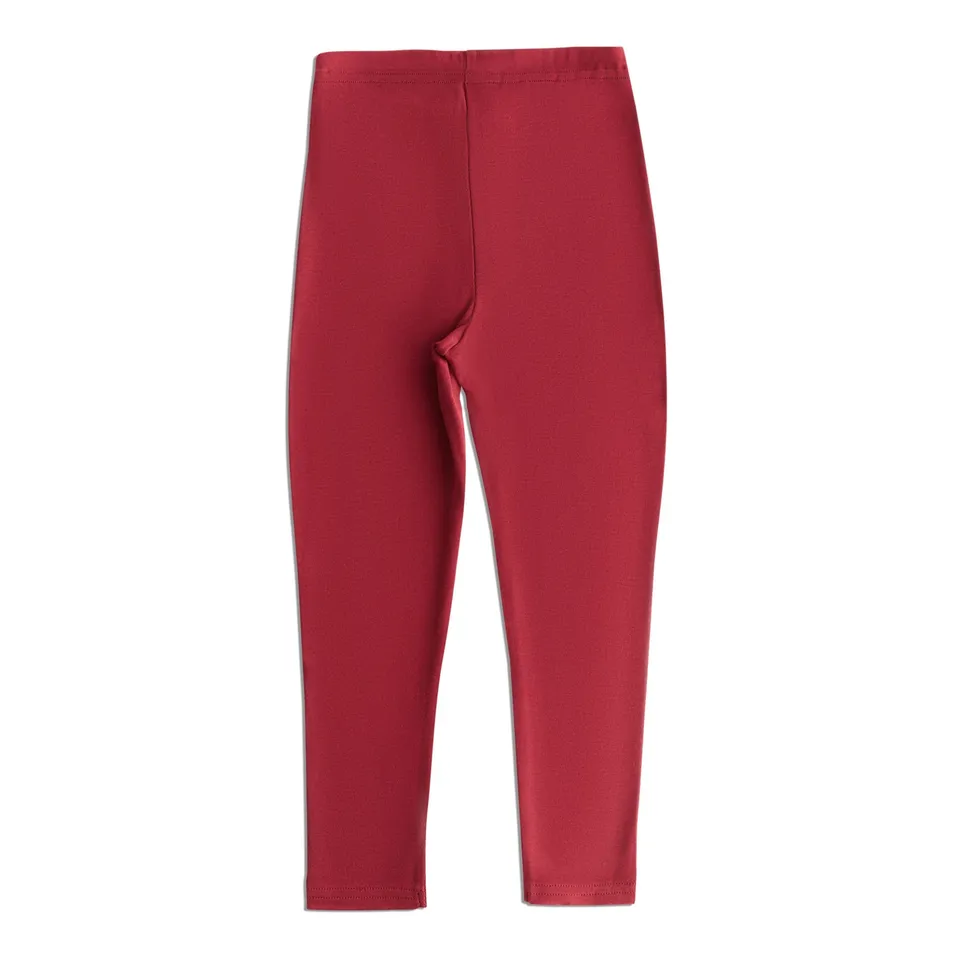 Leela Leggings Rosso Rosa Cotone Bio 110-116 cm 5-6 Anni