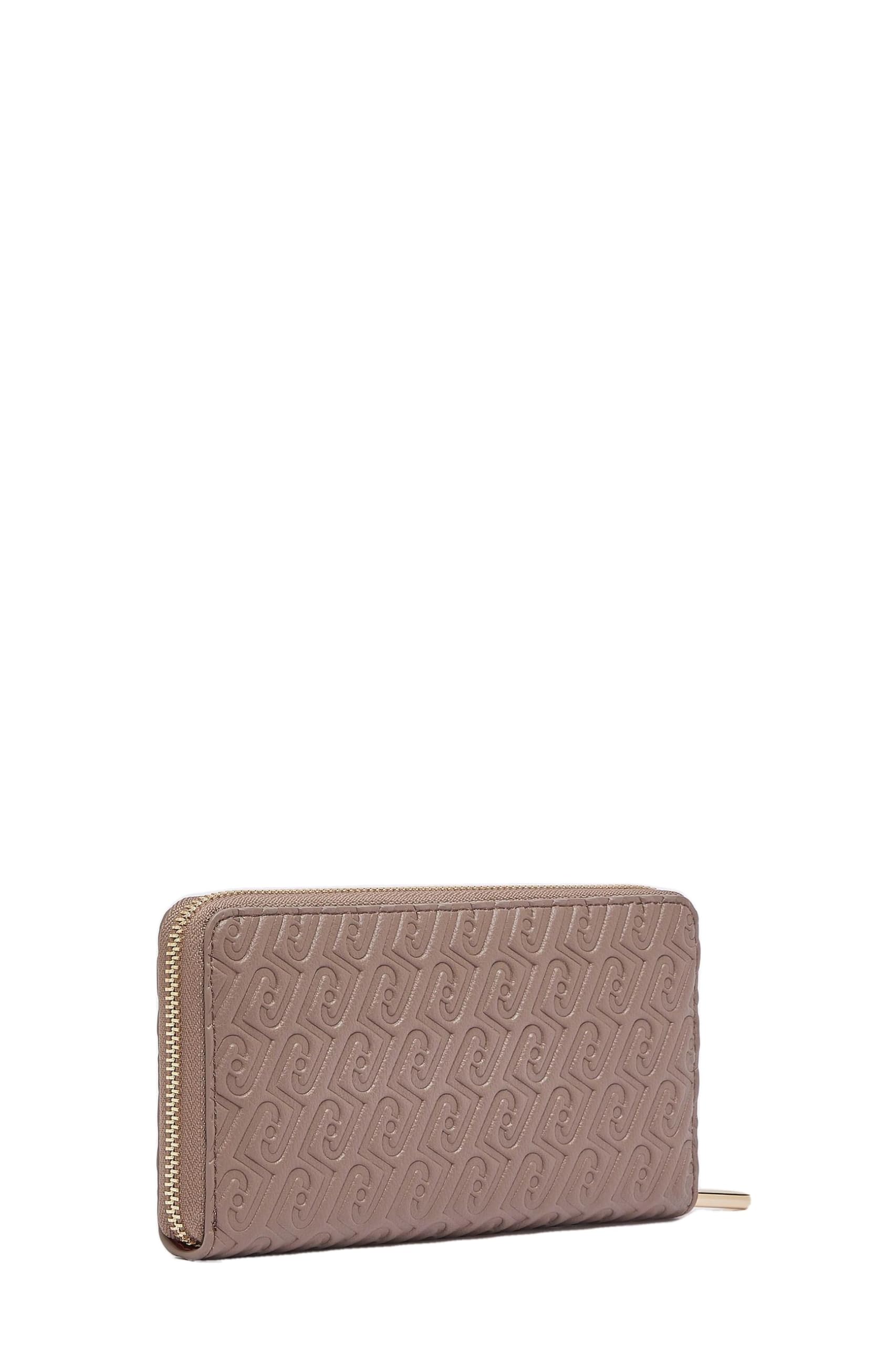 Liu Jo AF6170 E1141 portafoglio zip around mocha XL sintetico