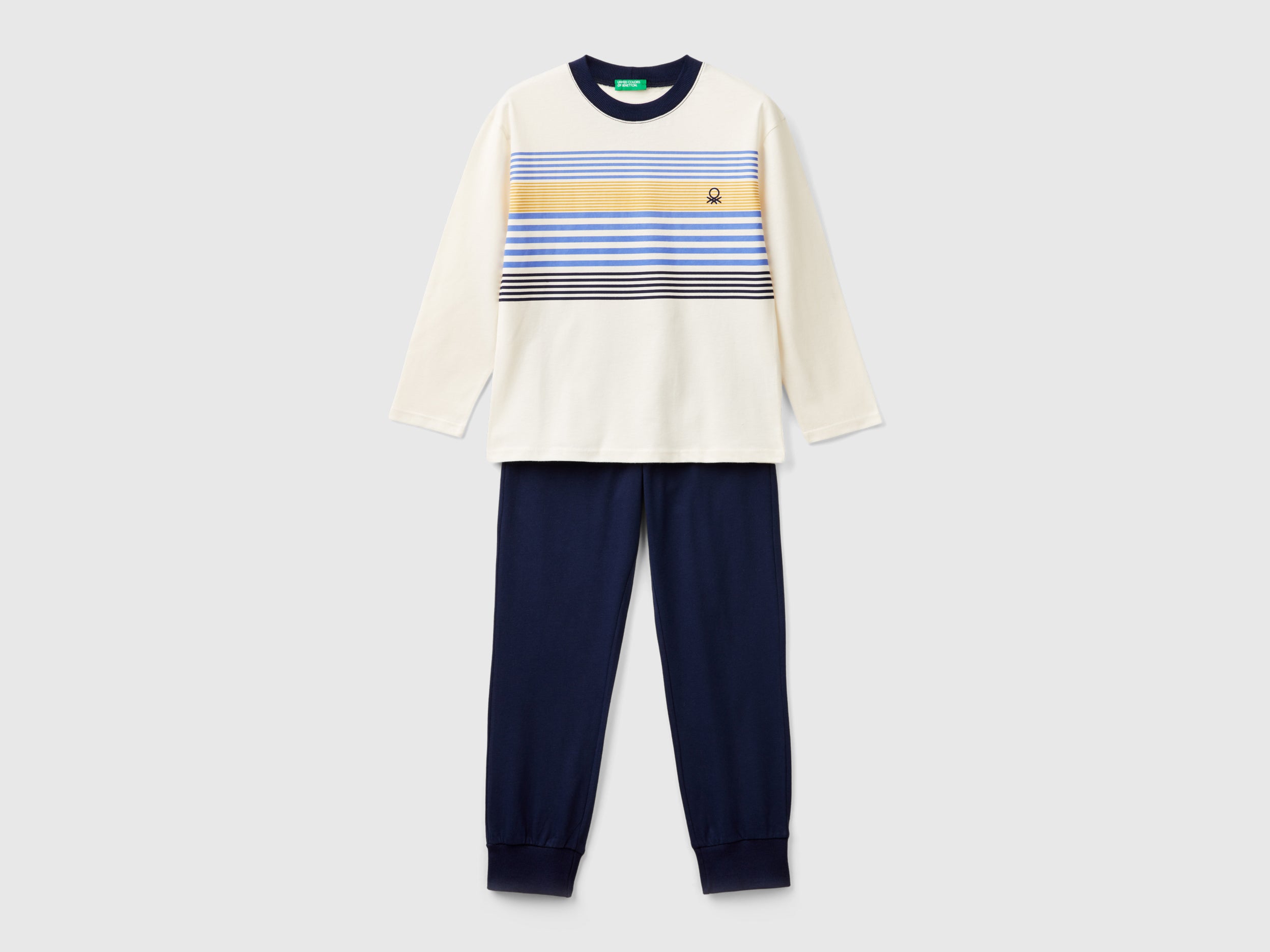 United Colors of Benetton Pigiama Lungo Cotone Taglia M