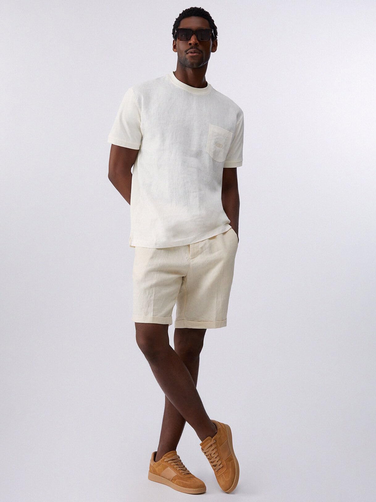 Liu Jo Bermuda 100% Lino Pantaloncini Uomo con Coulisse