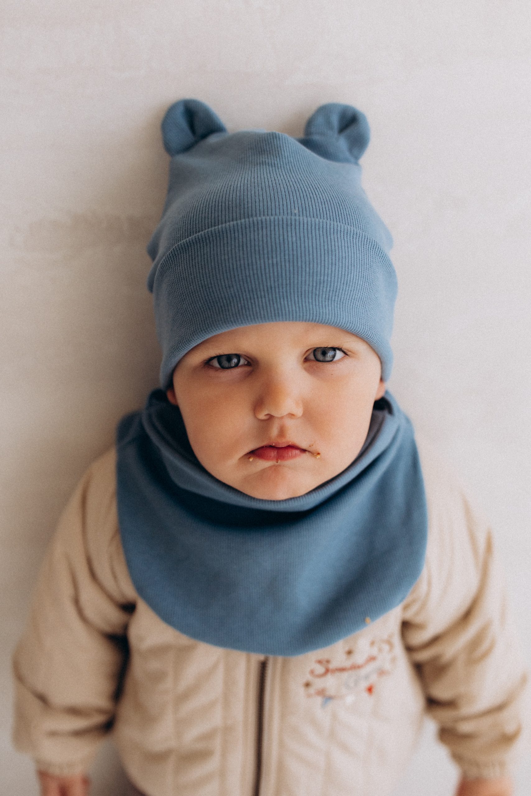 Woolly Organic Beanie Teddy Ears GOTS cappello cotone bimbi