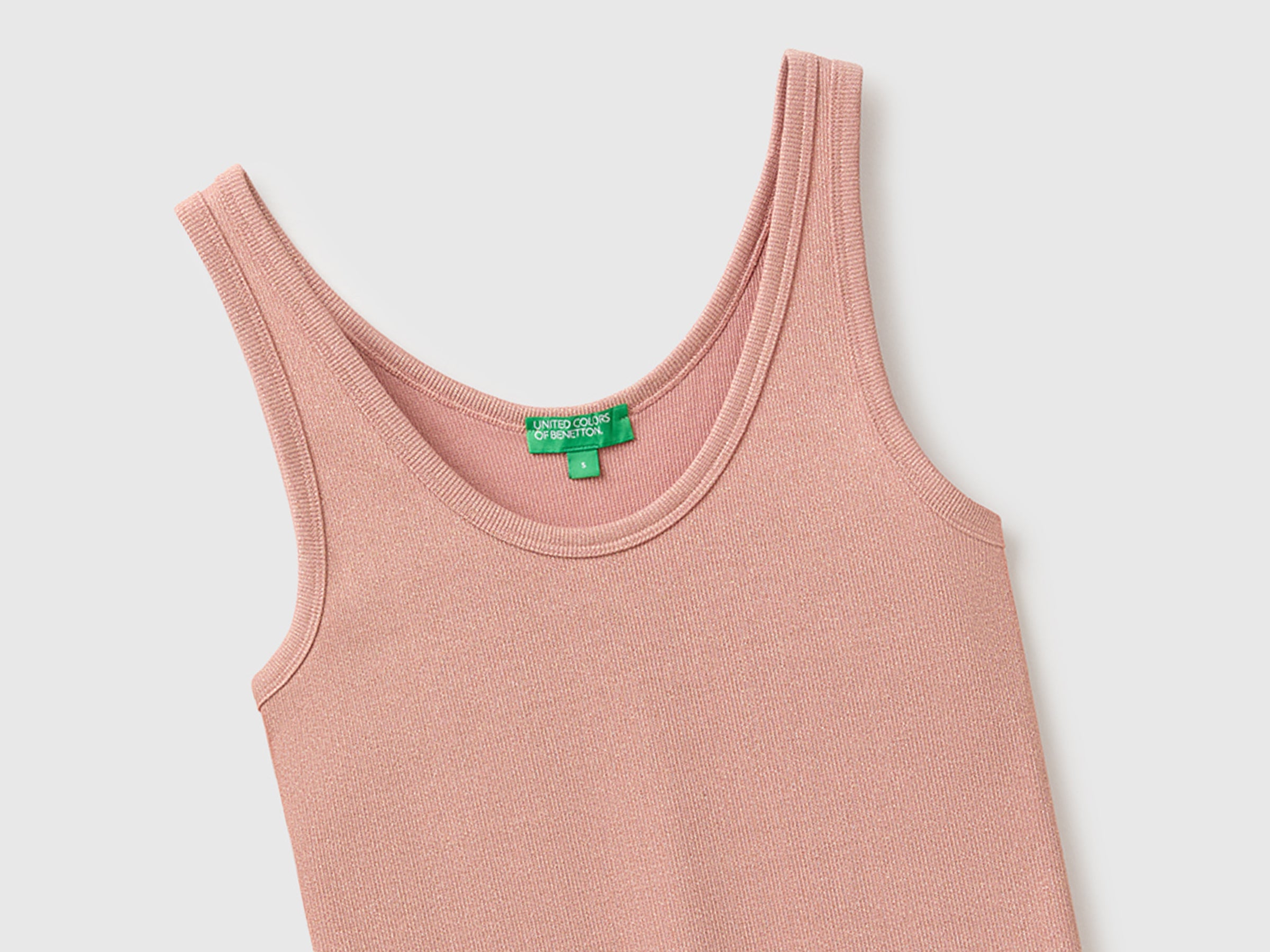 United Colors of Benetton Top canotta lurex cotone scollo tondo