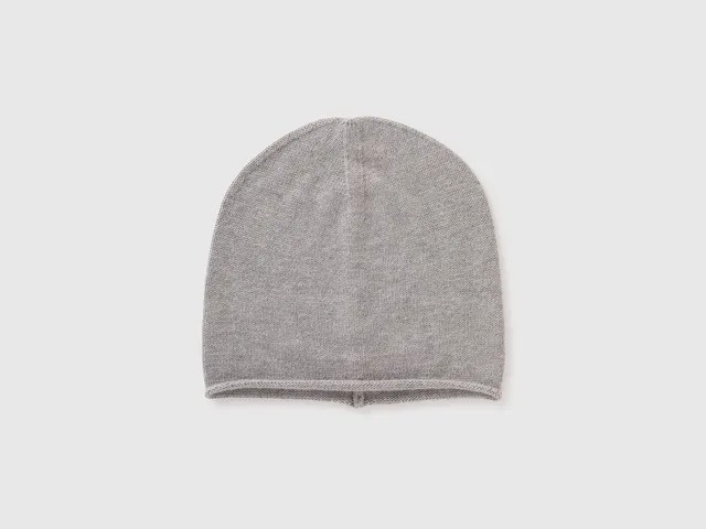 Benetton Beanie berretto lana cashmere tinta unita