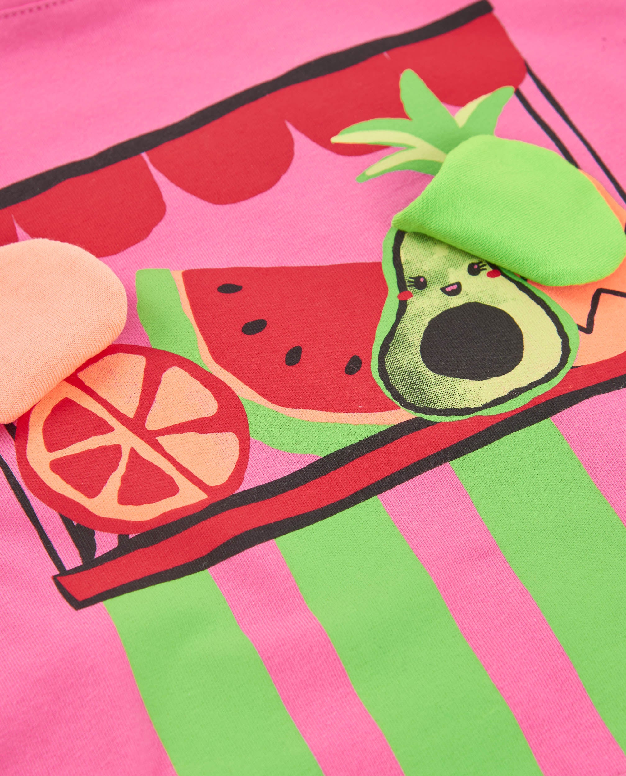 TucTuc Magliette T-Shirt Bambina Rosa Cotone Frutta