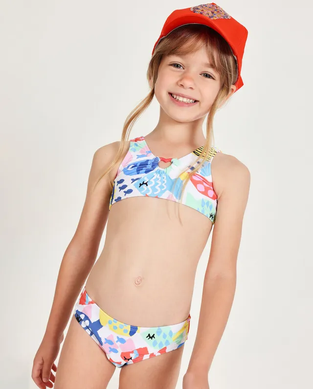 TucTuc Costumi bikini bambina multicolore pesci 2 pezzi