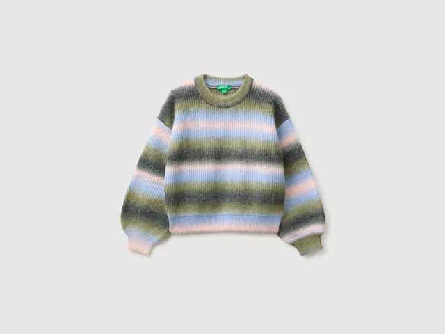 United Colors of Benetton maglione righe sfumate misto lana