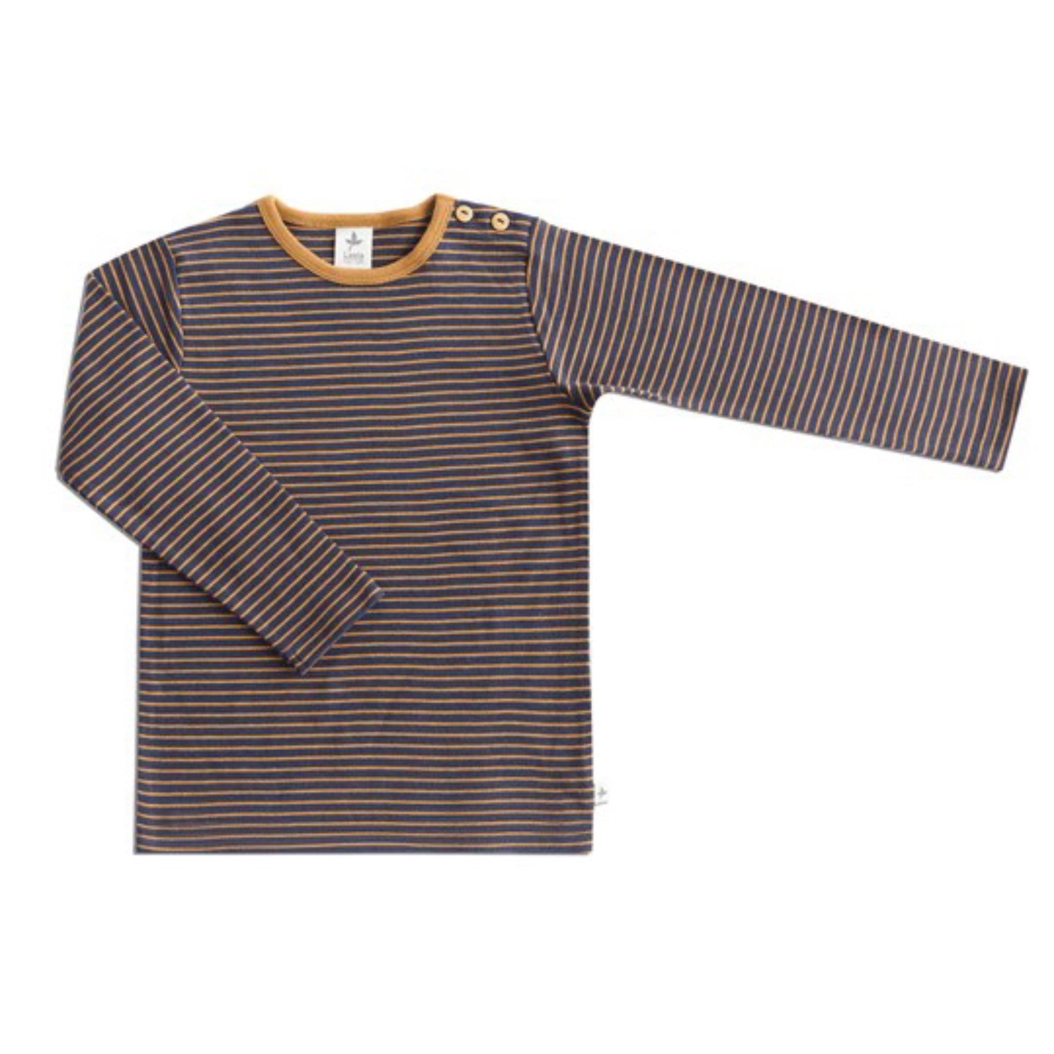Kocarcia Leela Blu-Senape maglietta 74-80 cotone organico