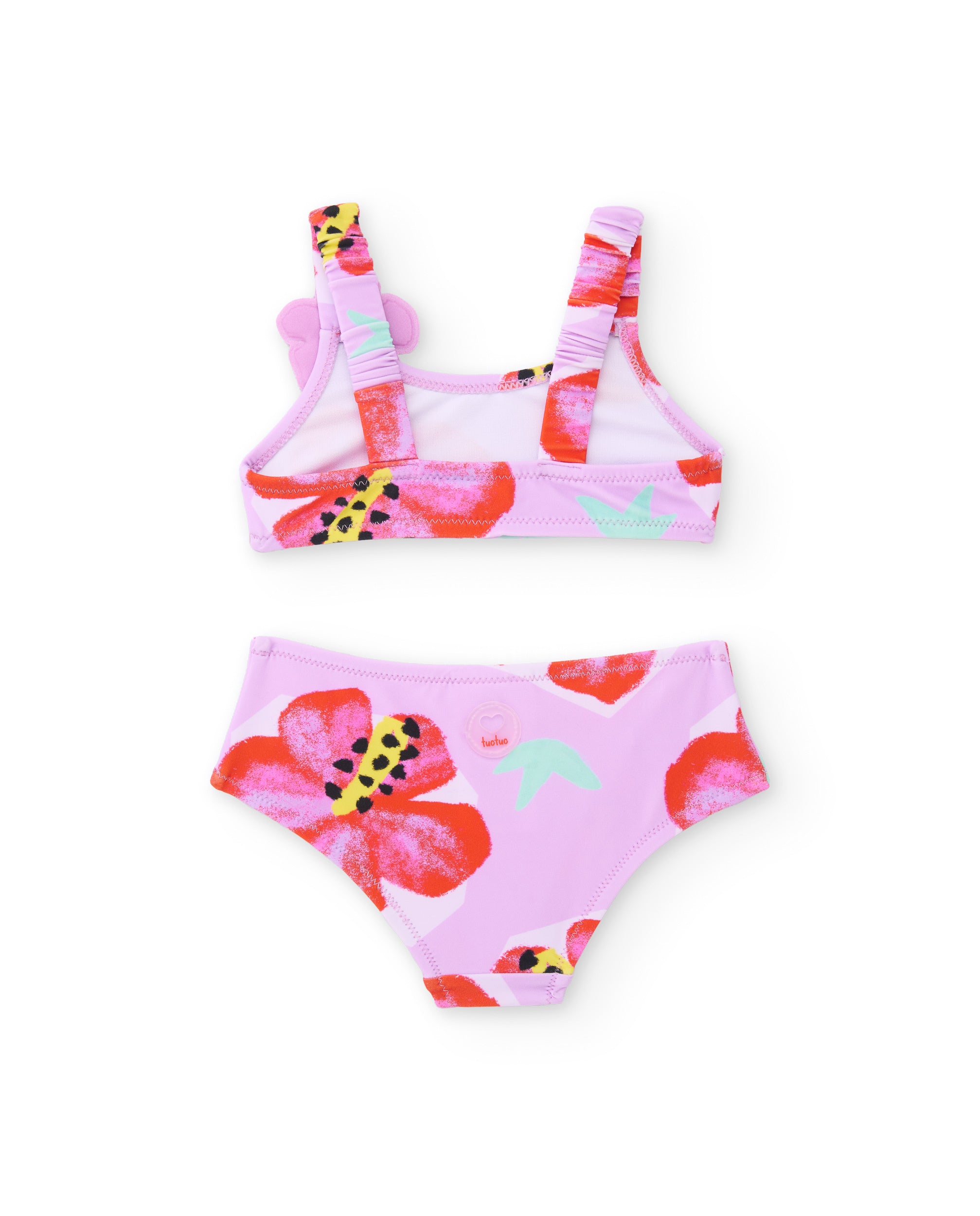 TucTuc Bikini Bambina Rosa Fiore Maglia Stampa Floreale