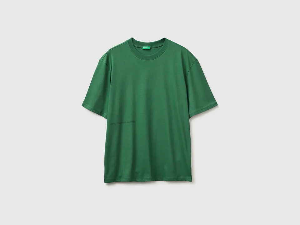 Benetton T-Shirts 30964M01W T-shirt logo cotone taglia M