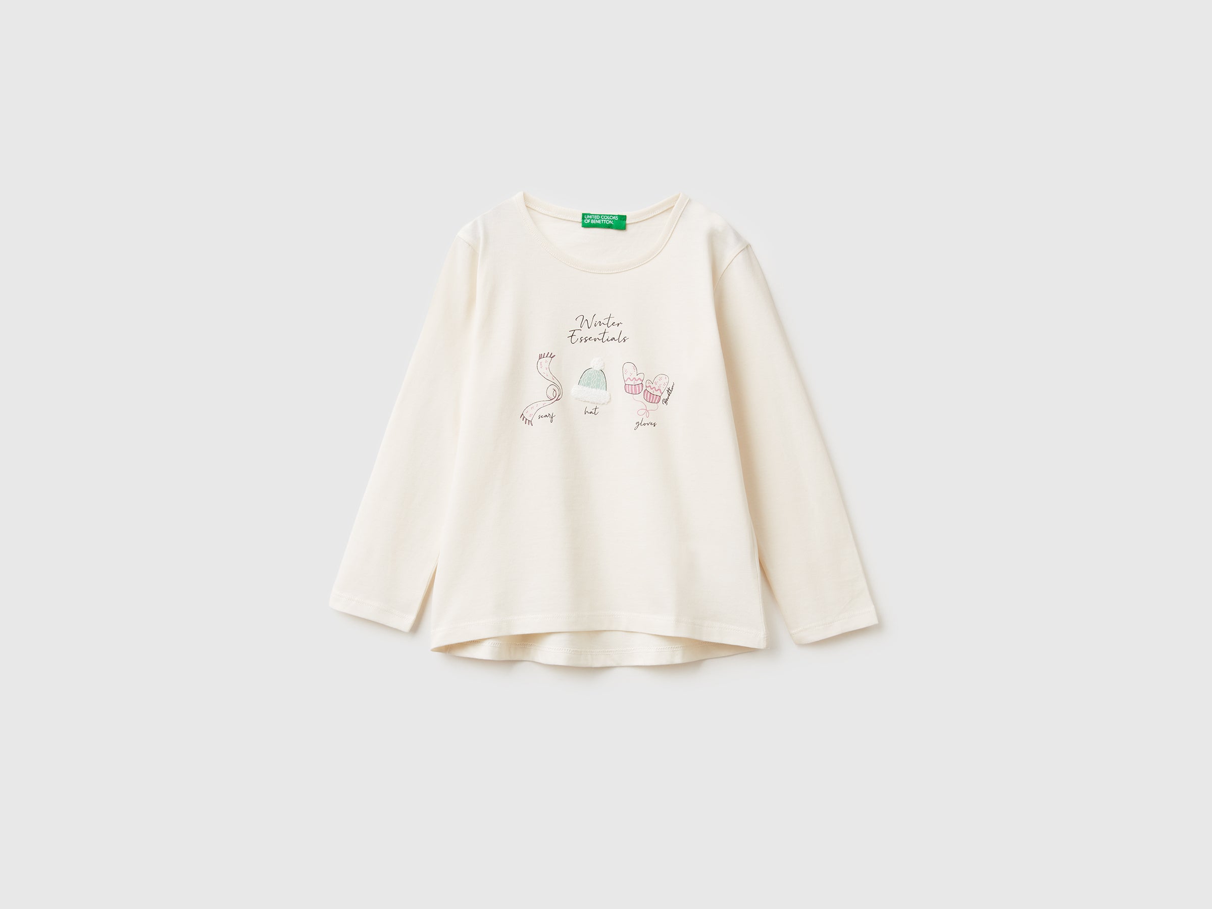 United Colors of Benetton T-shirt Bimbo Stampa Cotone Biologico 104