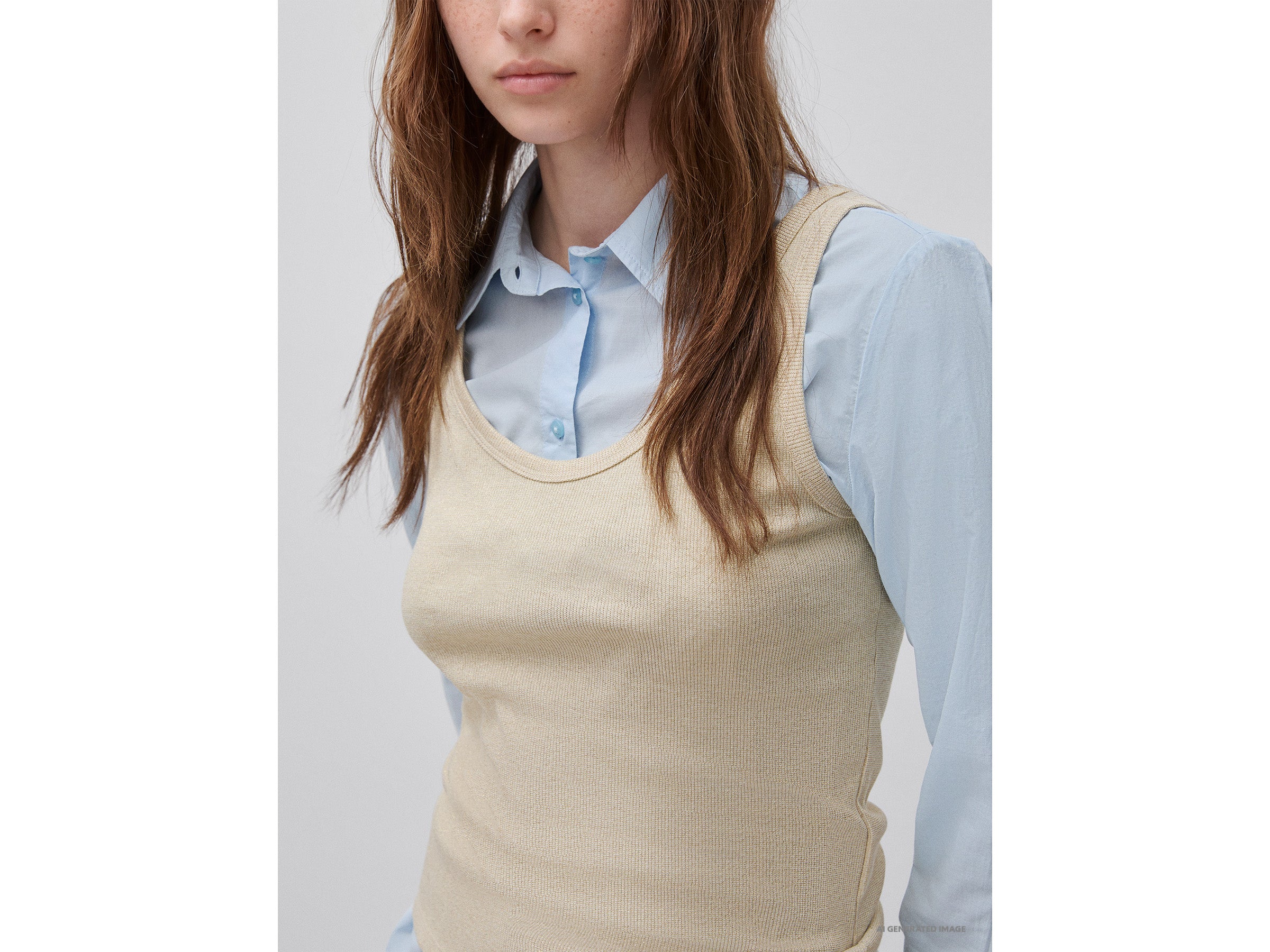 United Colors of Benetton Lurex canotta cotone M