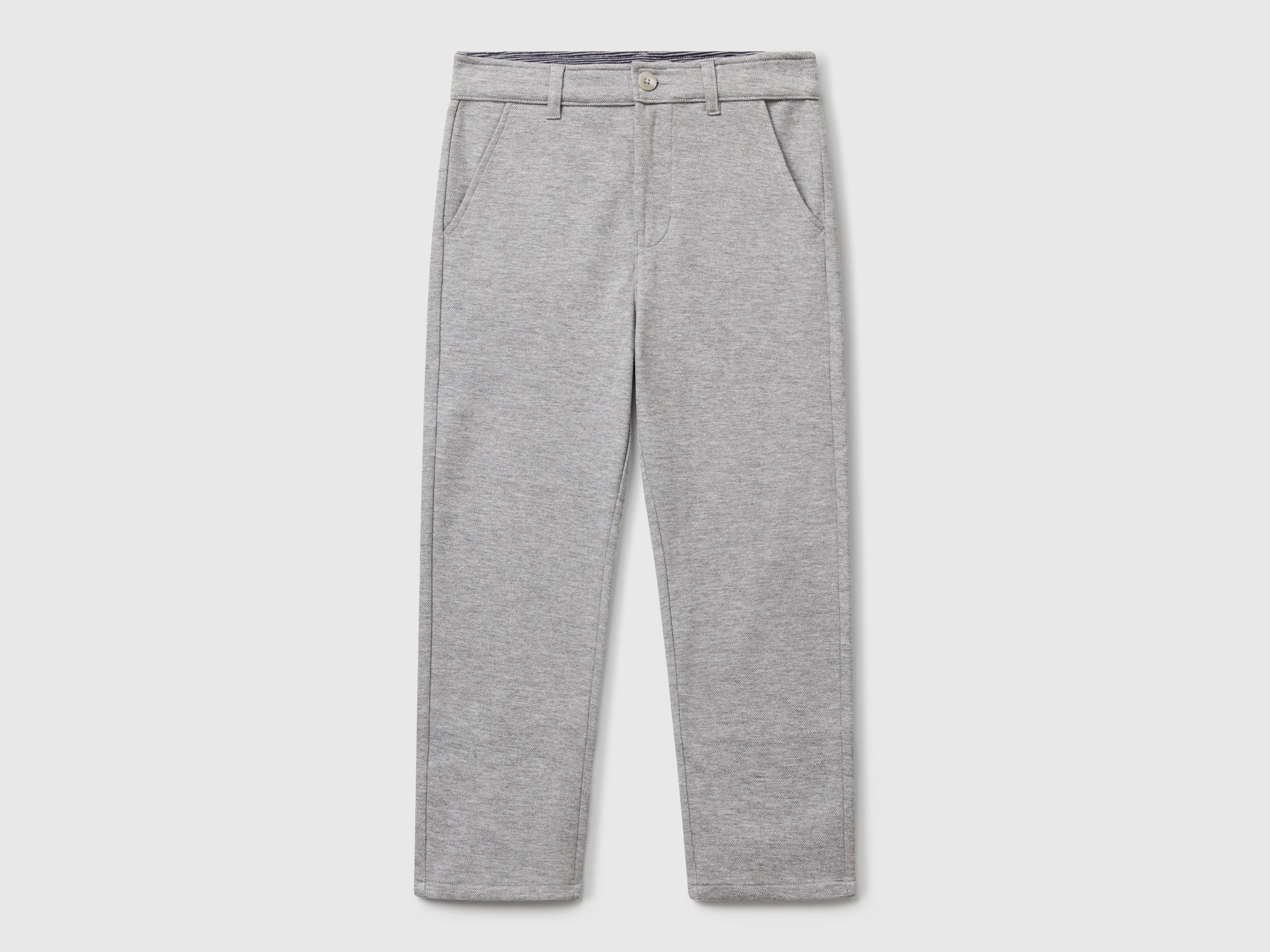 United Colors of Benetton Regular fit pantaloni jacquard cotone