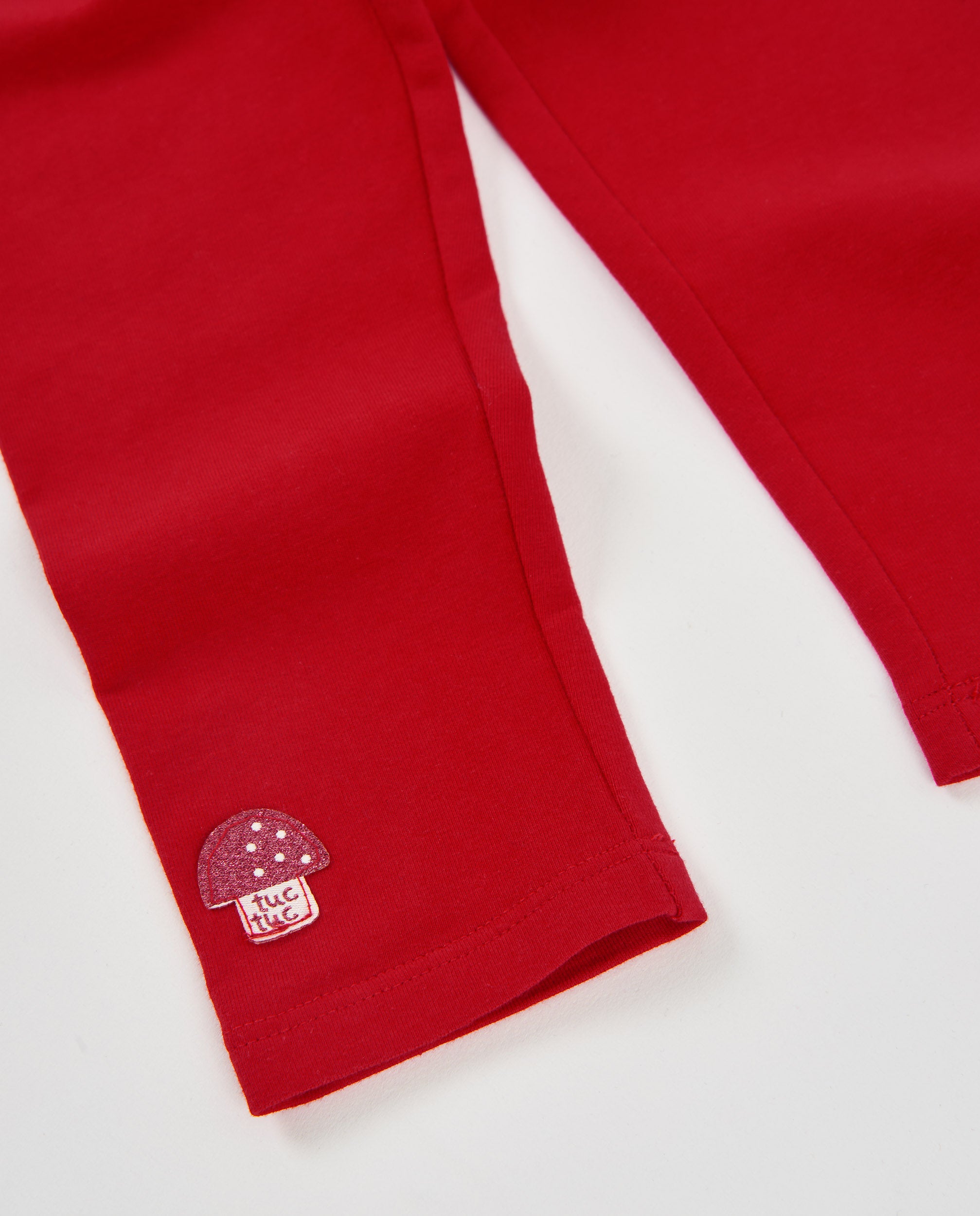TucTuc Leggings bambina fungo rosso elasticizzato