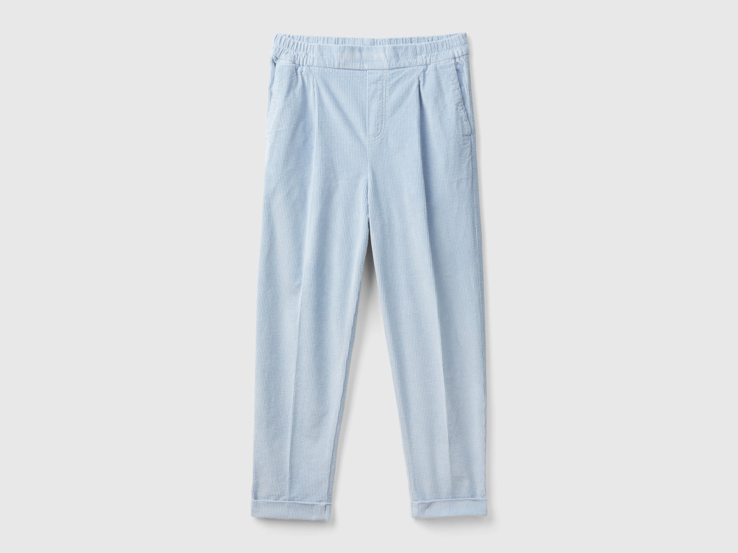 United Colors of Benetton Trousers Chinos velluto cotone vita elastica