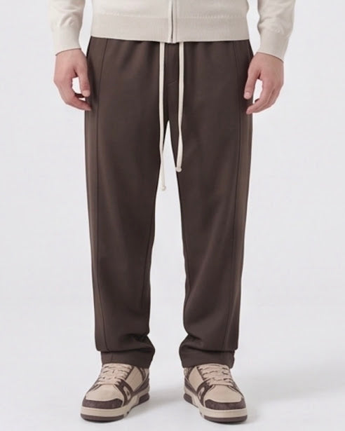 Sottosopra pantalaccio baggy pantalone nero cuciture a vista