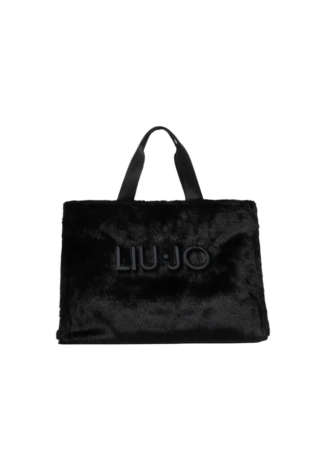 Liu Jo Borse Shopper Fake Fur Tote Bag Nera