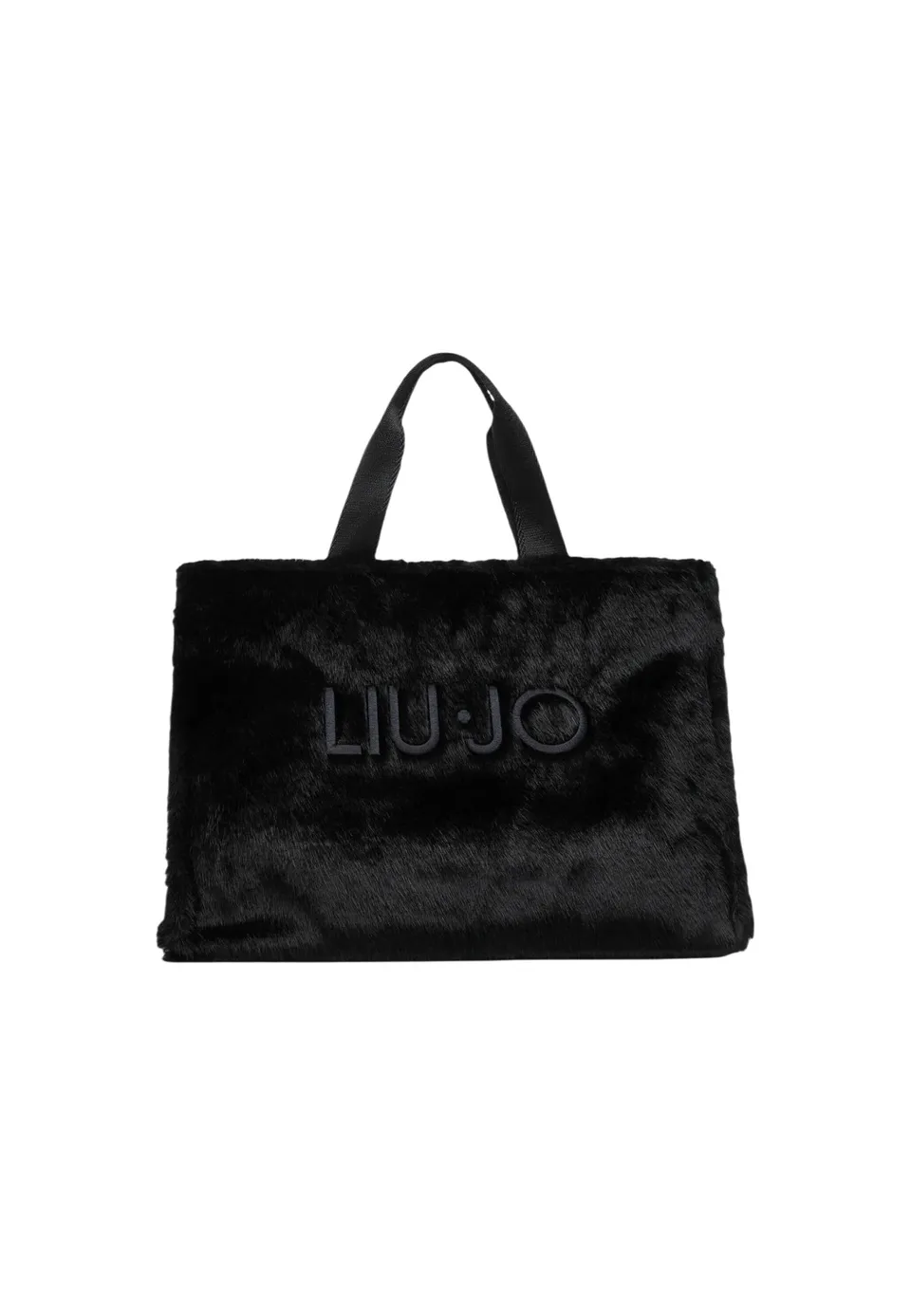 Liu Jo Borse Shopper Fake Fur Tote Bag Nera