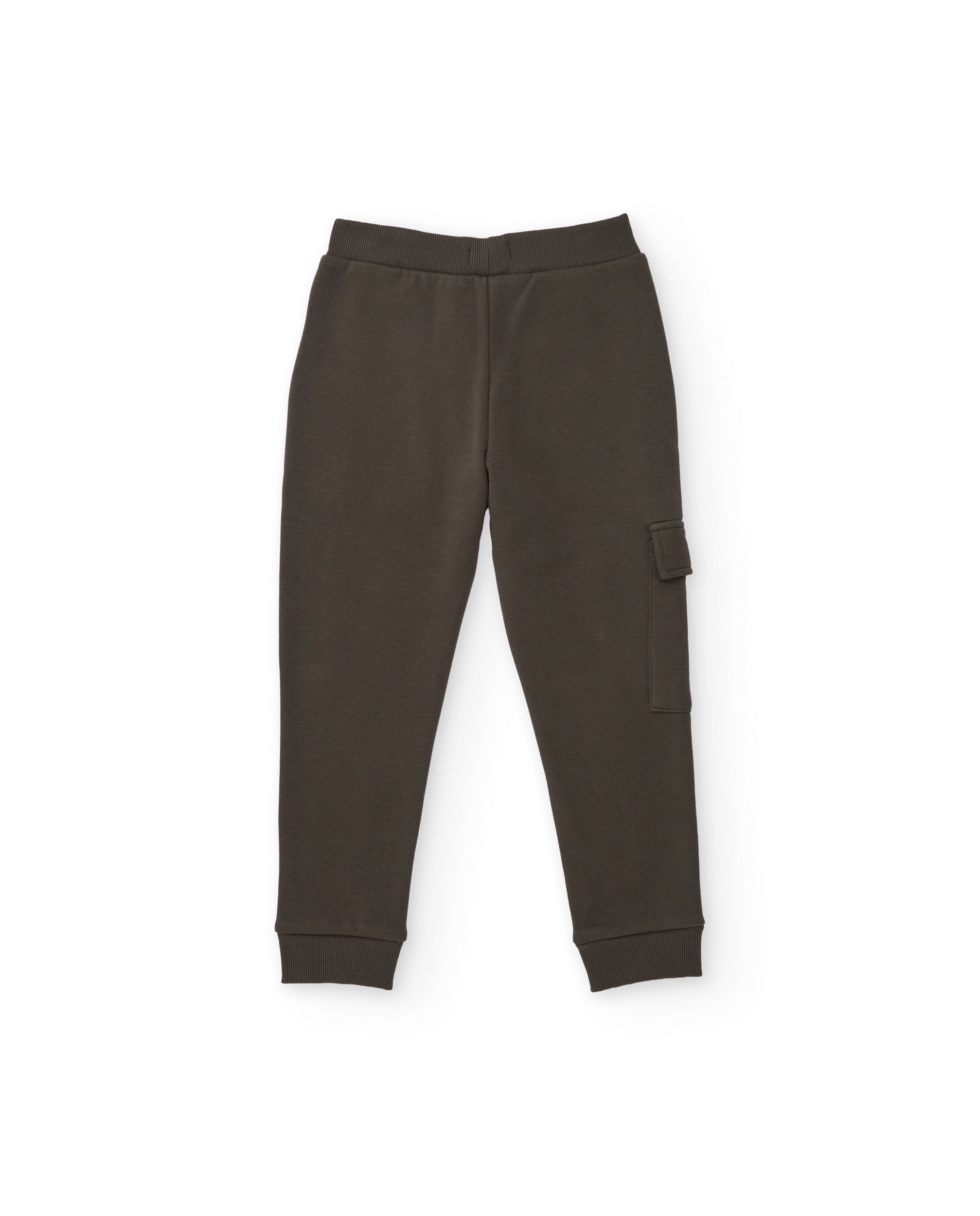TucTuc Pantaloni Tuta Bambino Marrone Cargo Cotone