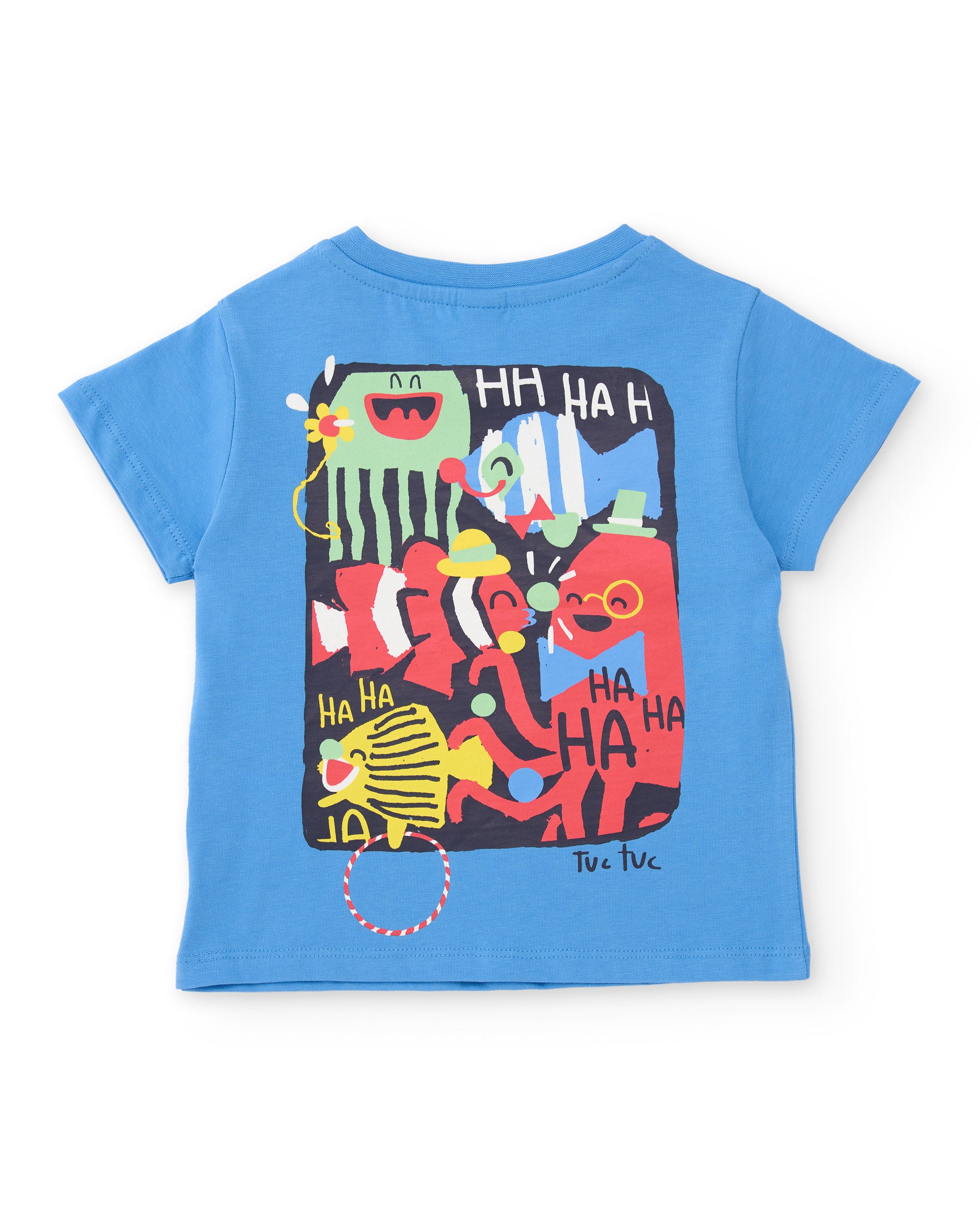 TucTuc Magliette T-Shirt Bambino Blu Pesce Pagliaccio