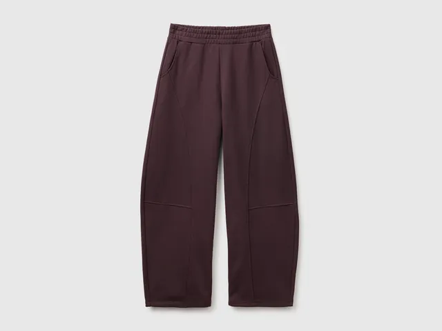 United Colors of Benetton Pantaloni Tuta Barrel Felpa Cotone taglia XS