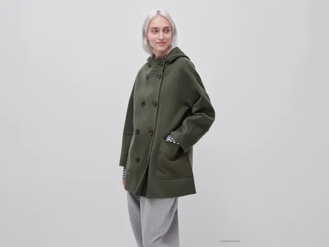 United Colors of Benetton cappotto doppiopetto lana cappuccio XXS