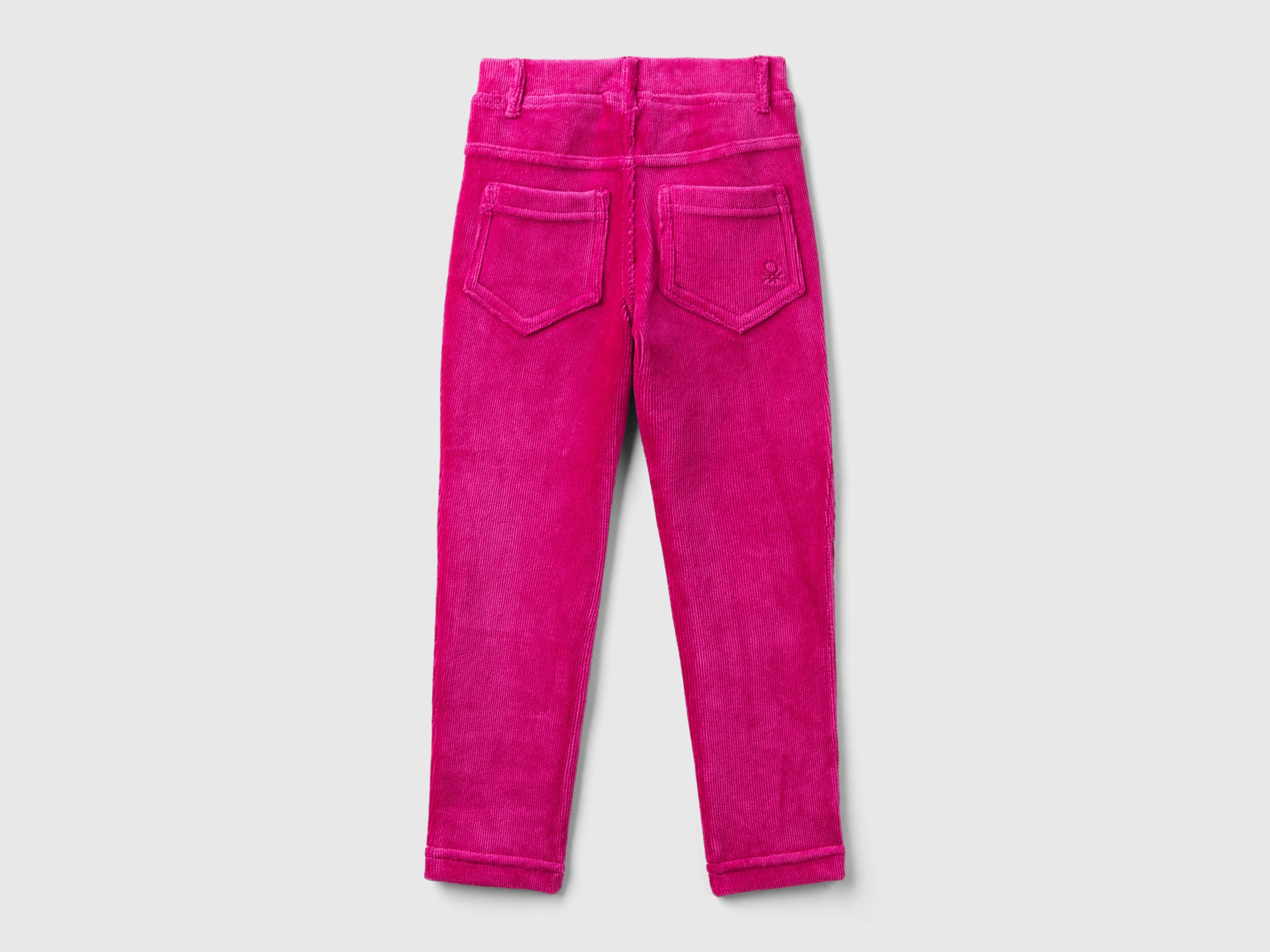 United Colors of Benetton Ribbed pantaloni bimbo ciniglia cotone