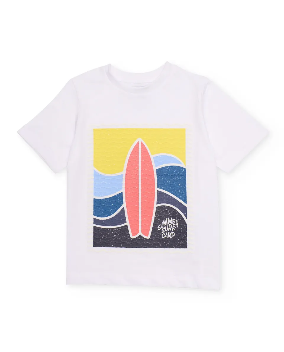 TucTuc Magliette T-shirt Bambino Maglia Bianco Surf