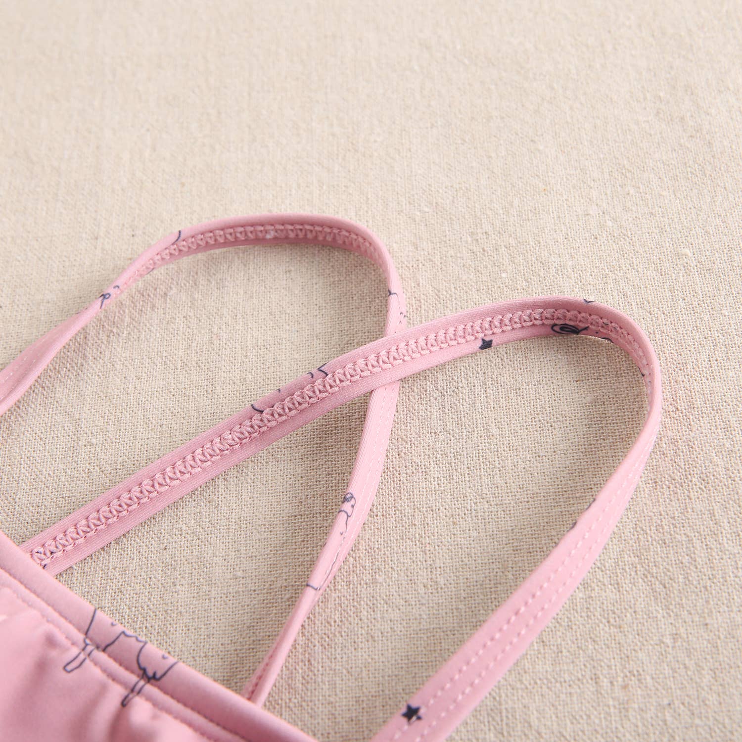 Dadati Bikini Lama costume bimba rosa 6 anni volant
