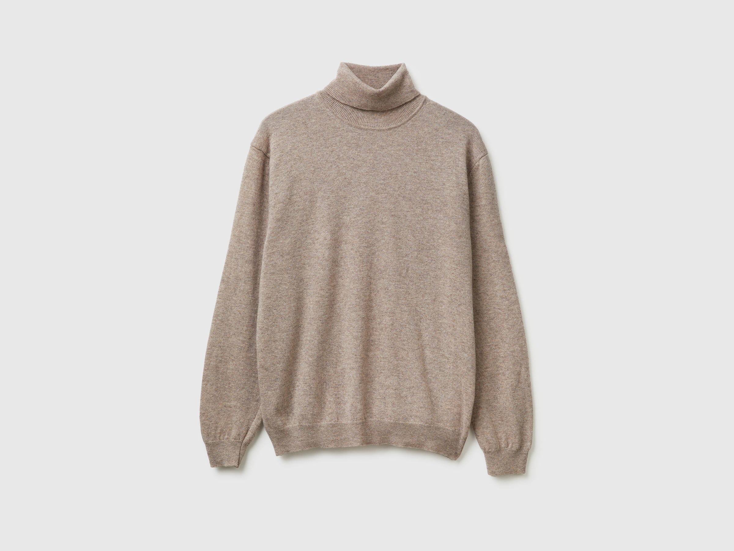 United Colors of Benetton Maglione dolcevita lana merino grigio