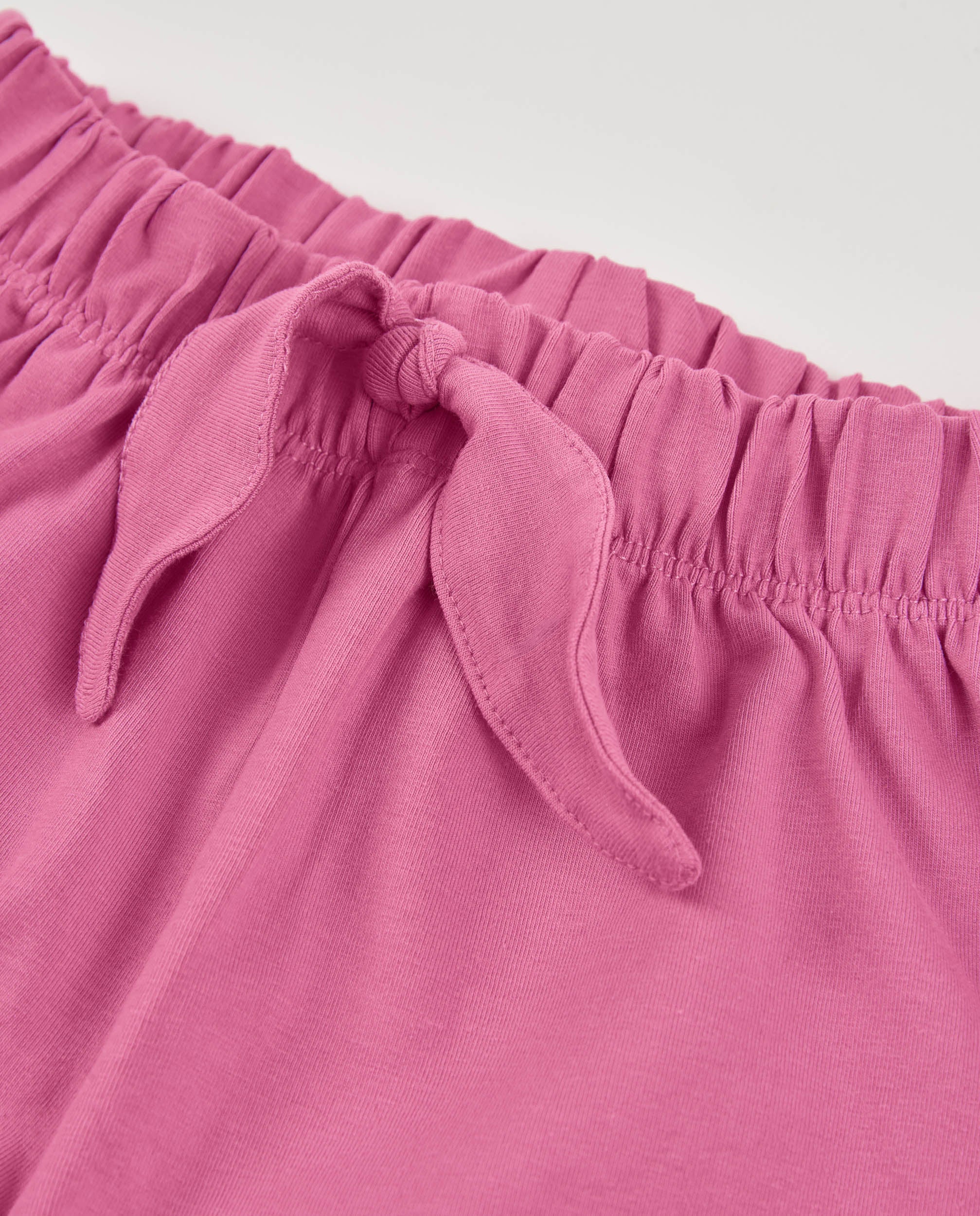 TucTuc Bermuda Short Maglia Bambina Rosa Volant Fiocco
