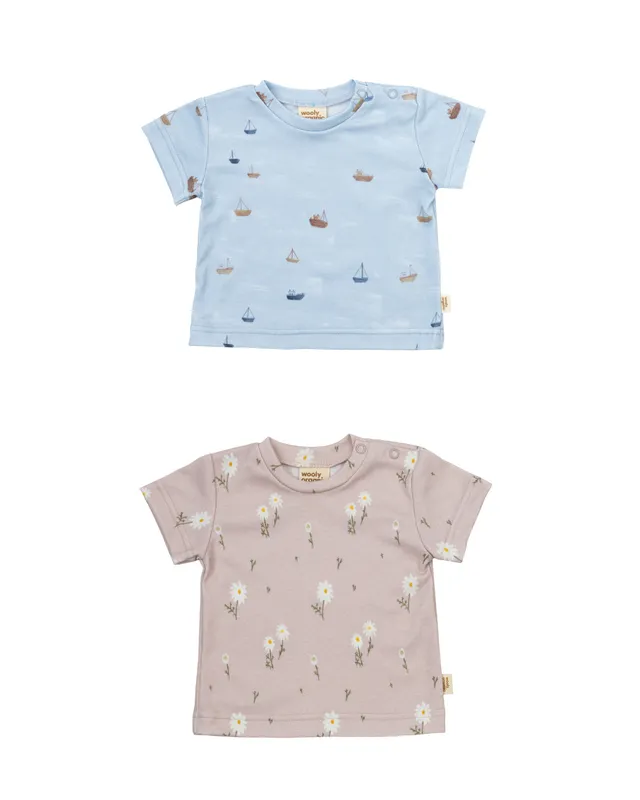 Woolly Organic Baby Shirts maglietta manica corta cotone bio