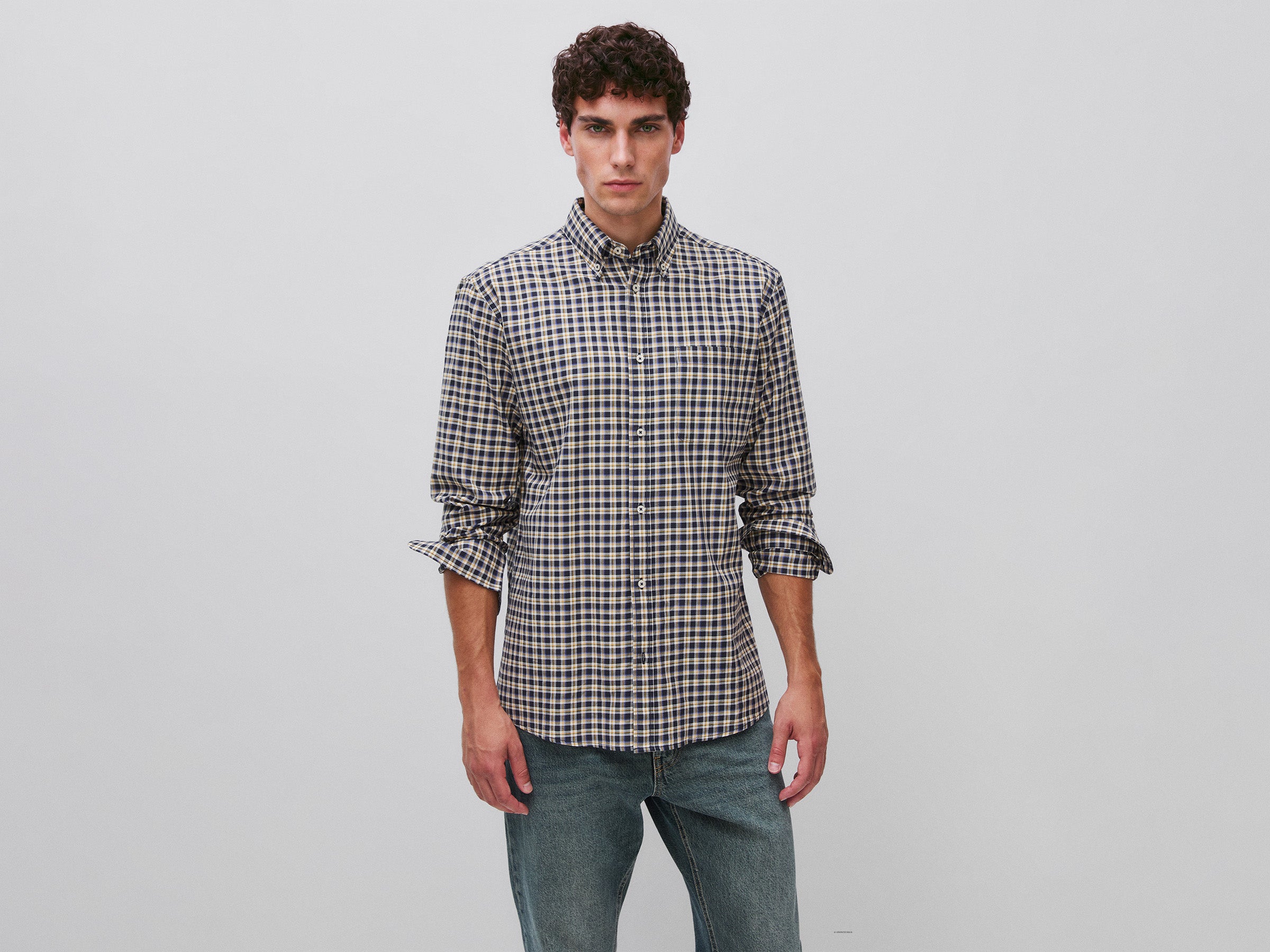 United Colors of Benetton camicia flanella cotone organico S