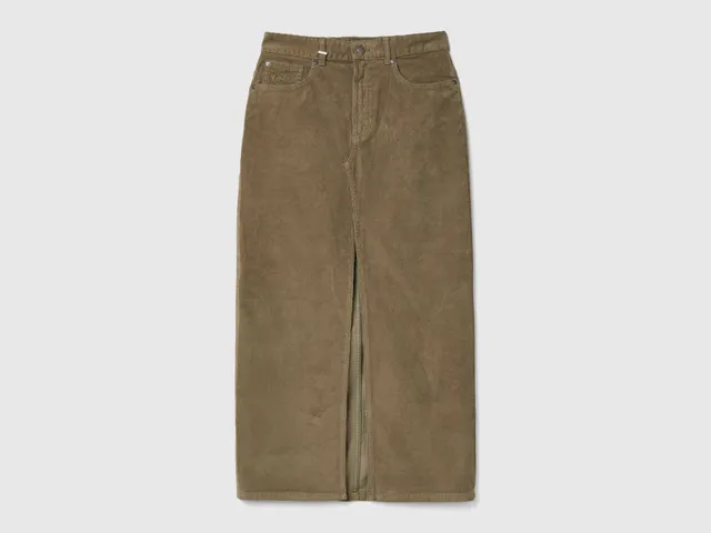 United Colors of Benetton Long gonna lunga velluto cotone 29