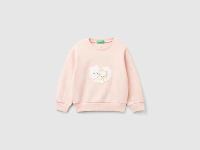United Colors of Benetton Sweatshirts Felpa calda patch 82 cotone