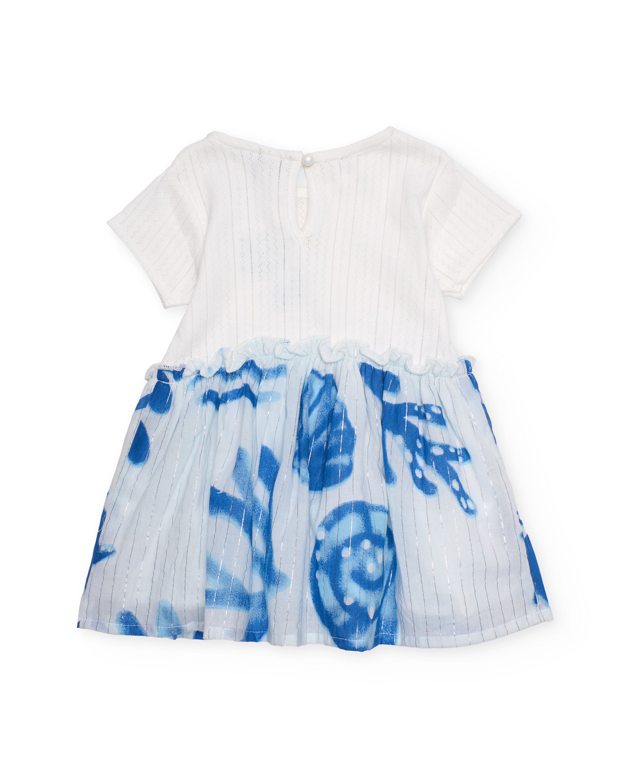 TucTuc Vestiti vestito bambina paillettes bianco blu