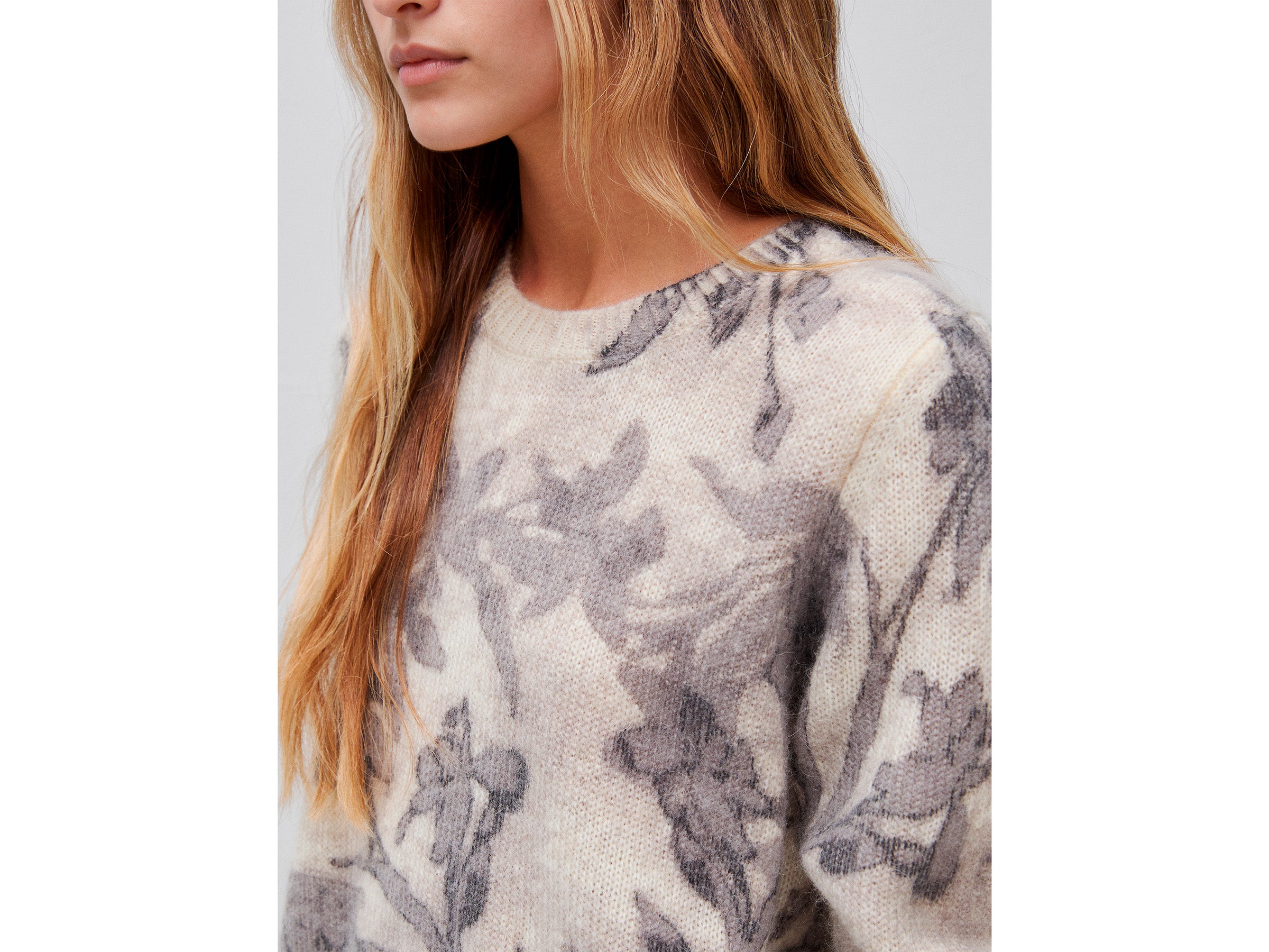 United Colors of Benetton Maglione mohair fiori M lana calda