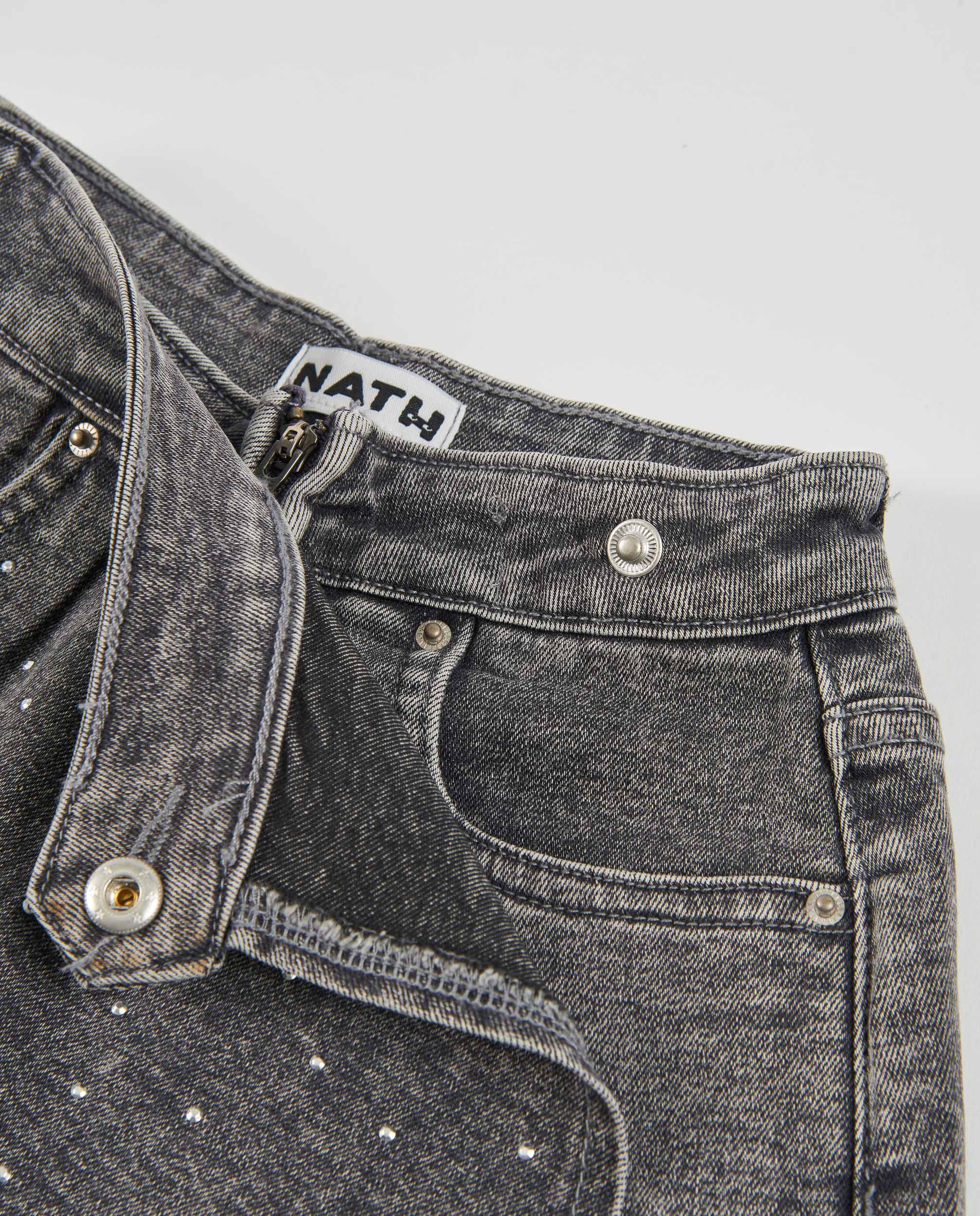 TucTuc Gonne Gonna-Pantalone Denim Grigia Bambina Strass