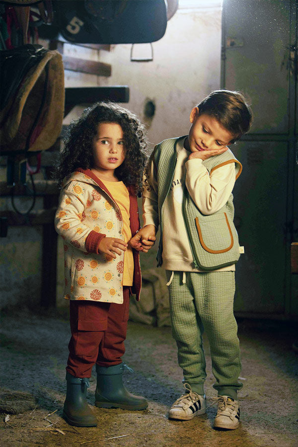 Kocarcia Miela Kids gilet trapuntato cotone verde 2-3 anni