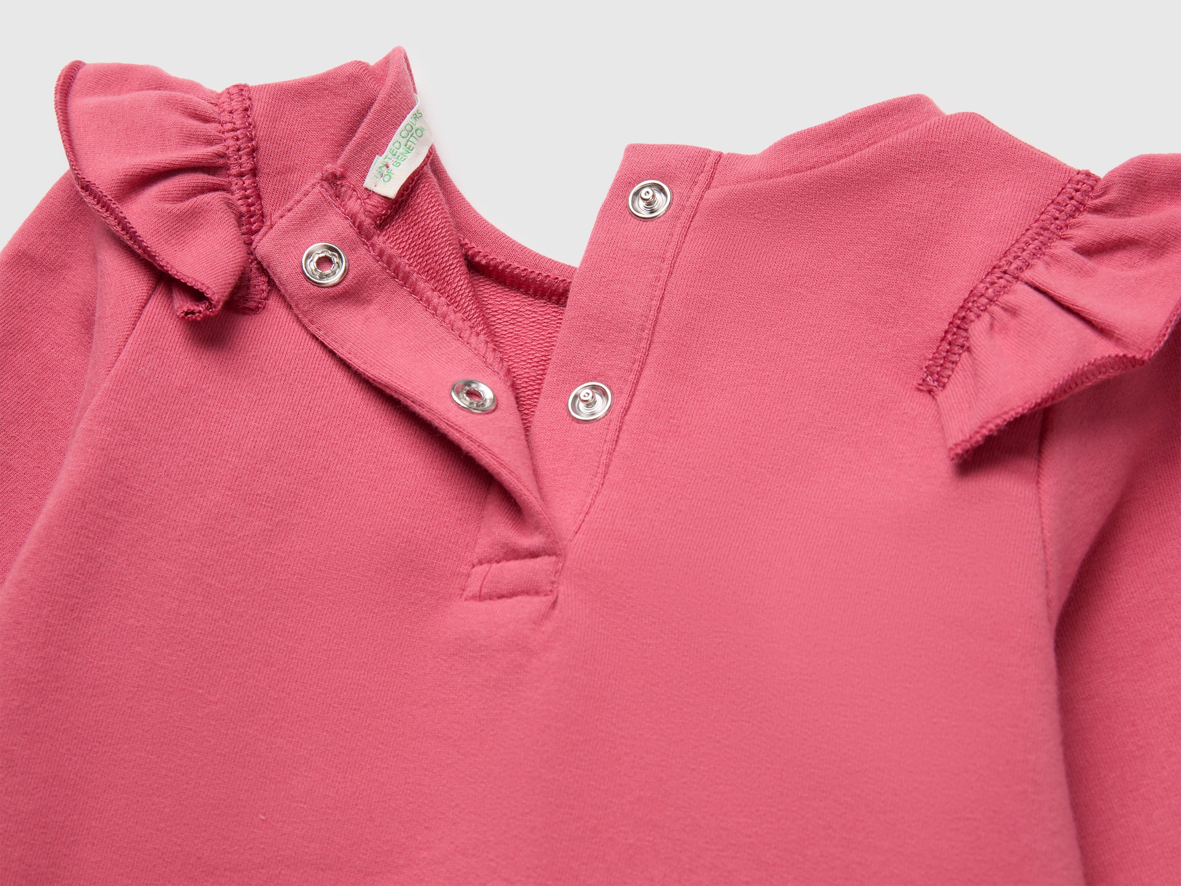 United Colors of Benetton Felpa bimba cotone bio volant 50