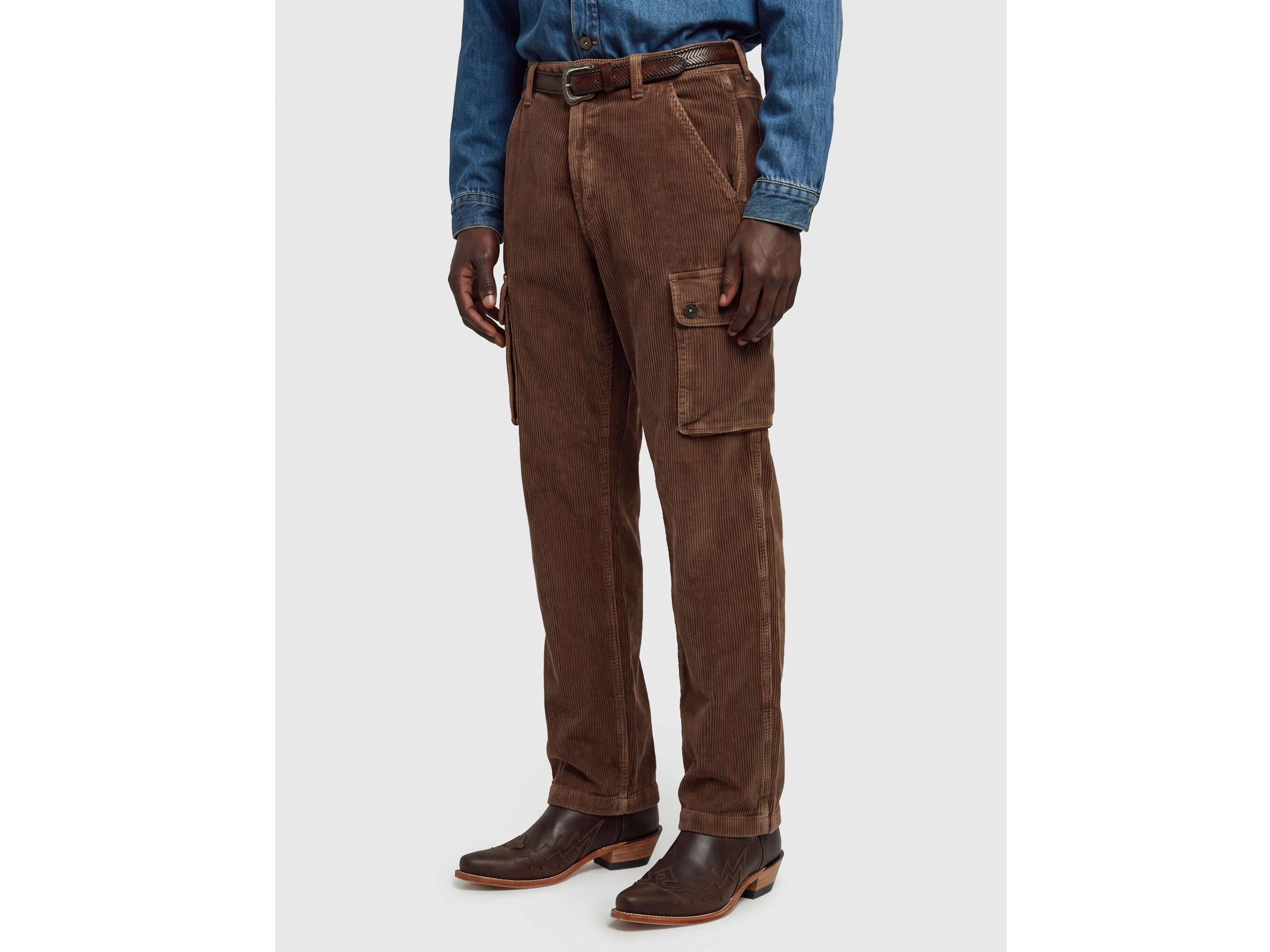 United Colors of Benetton Used cargo pantaloni velluto cotone 32
