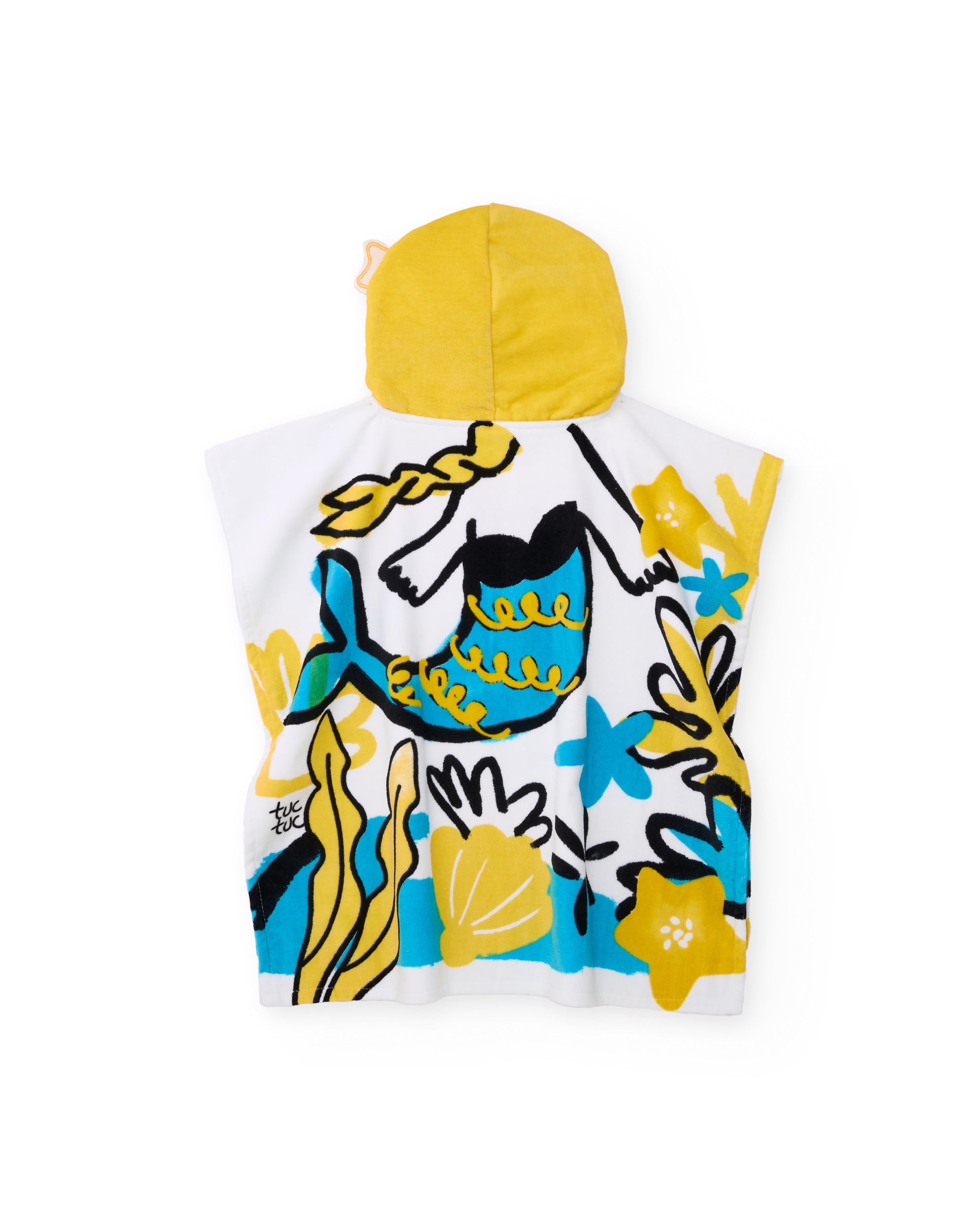 TucTuc Asciugamani Poncho Bambina Bianco Sirena