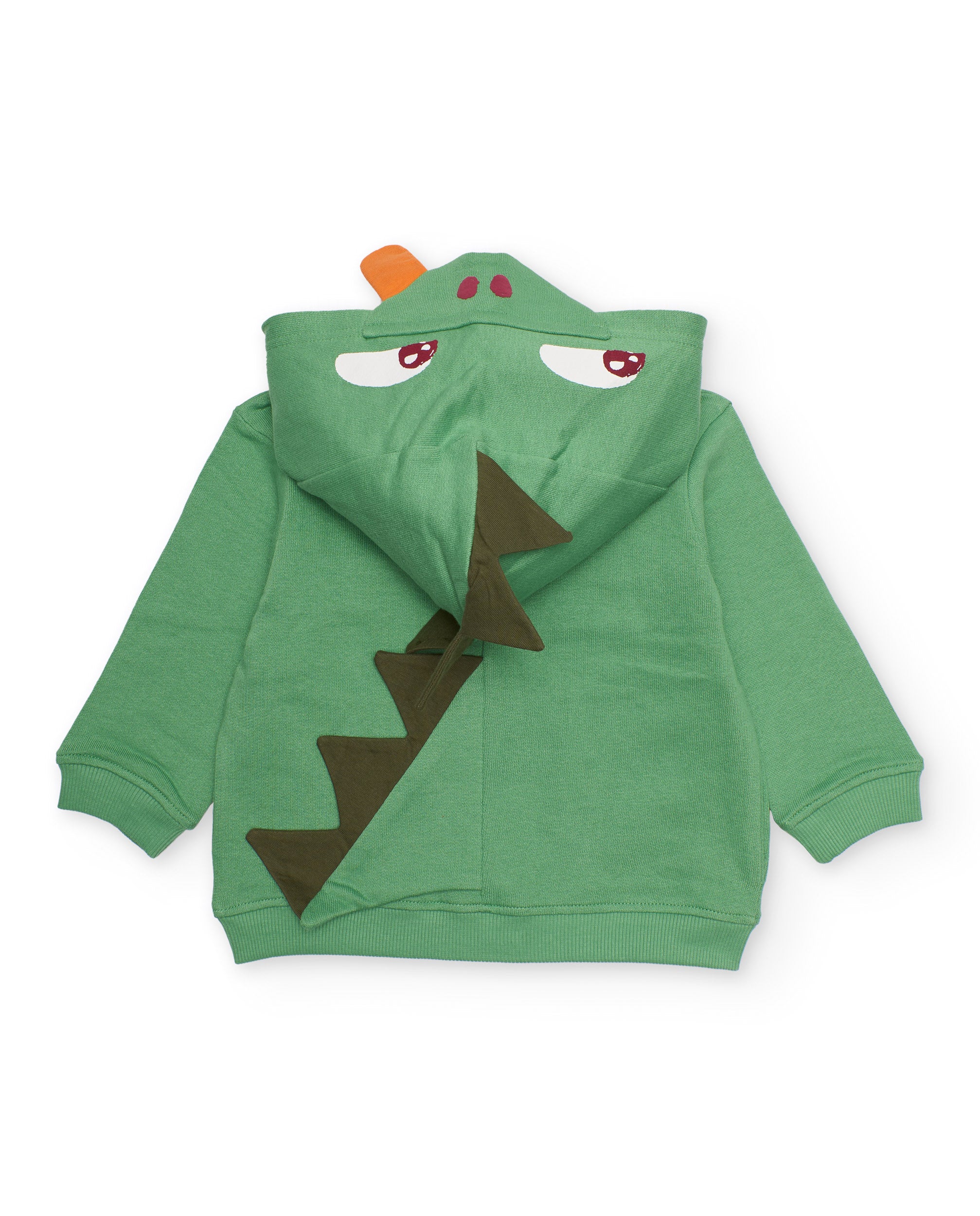 TucTuc Felpe felpa bambino verde dinosauro con zip