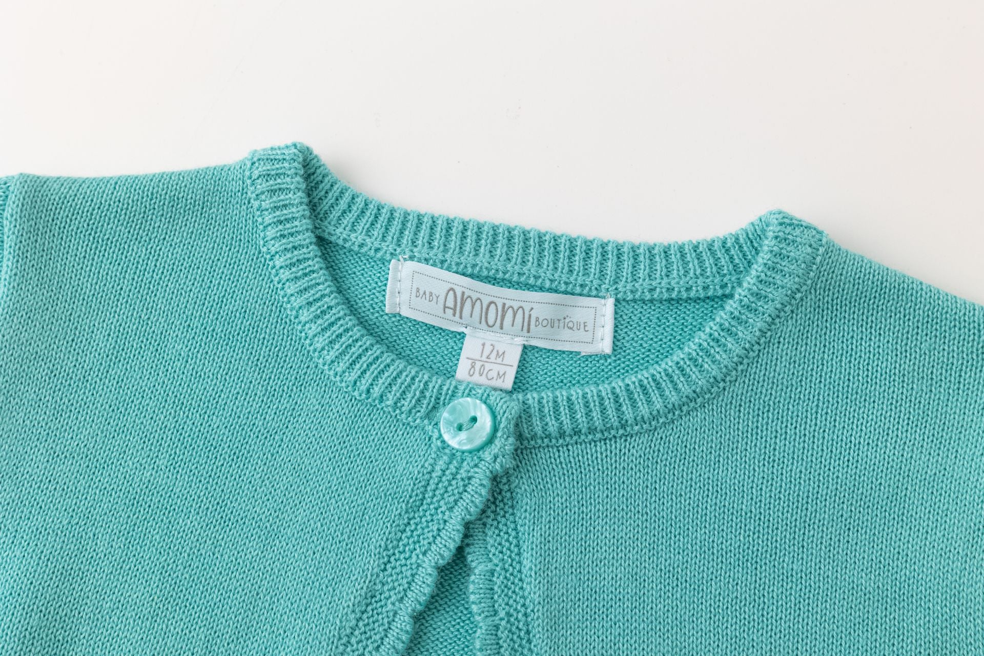 Newness bolero maglia neonata turchese cotone 86 cm