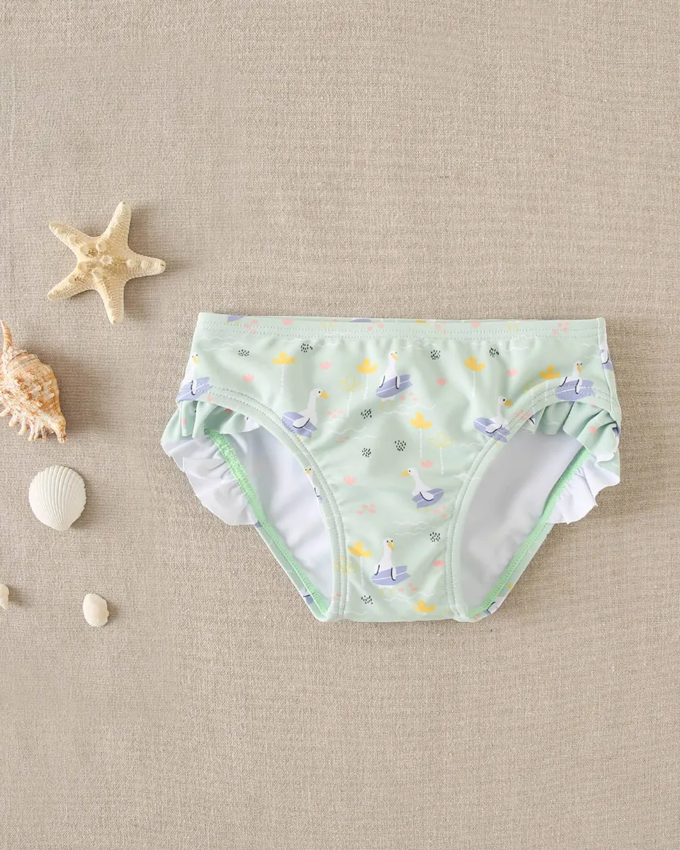 Dadati costume slip bimba oche verde acqua 18 mesi elastico